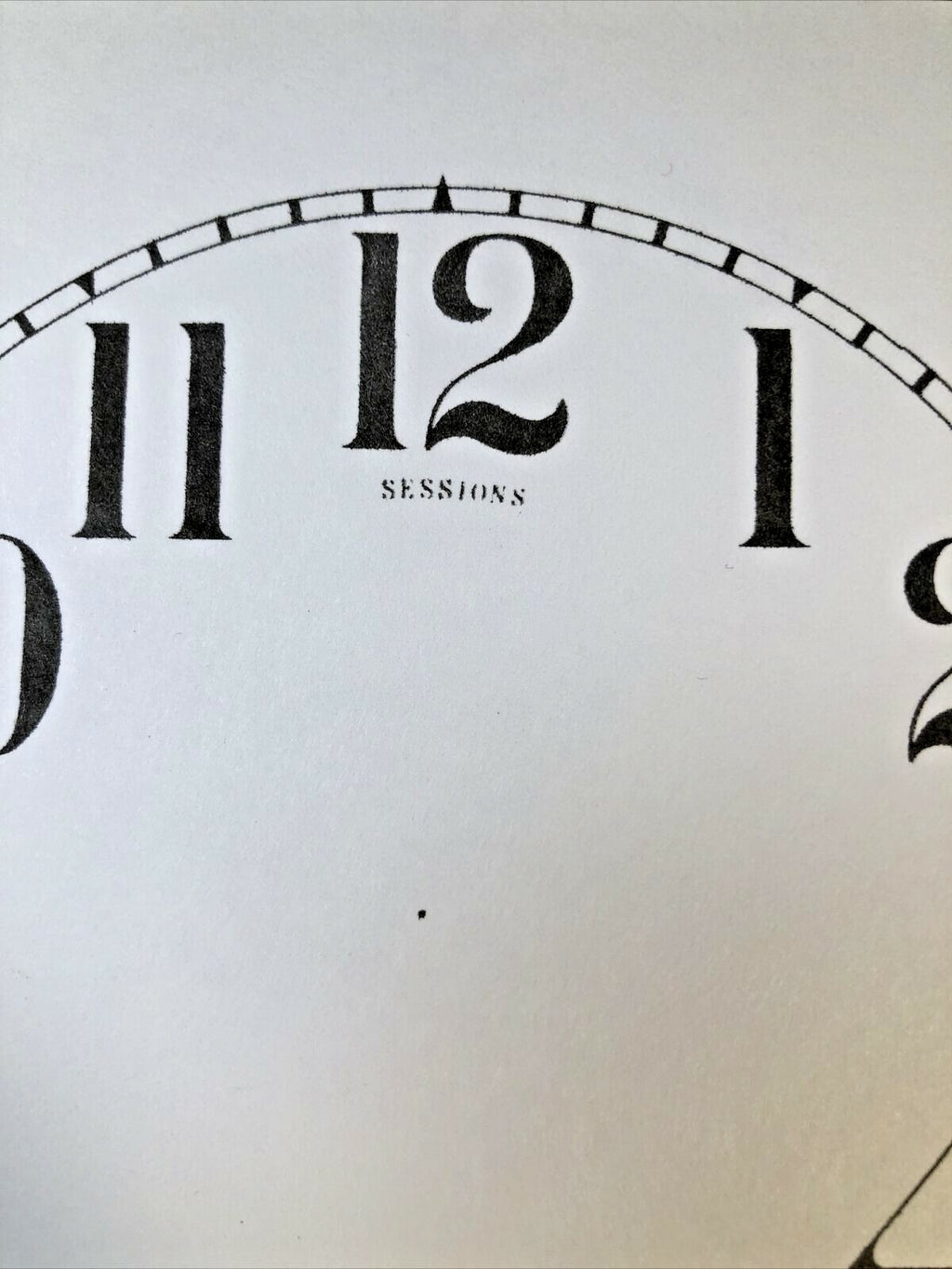 4 1/2" Sessions Clock Paper Dial, Arabic Numeral             (Lot 184)