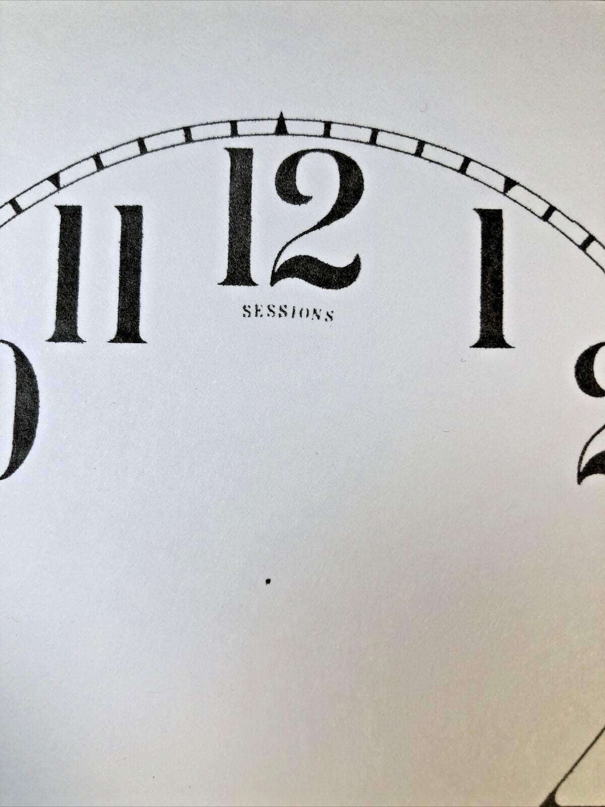 4 1/2" Sessions Clock Paper Dial, Arabic Numeral             (Lot 184)