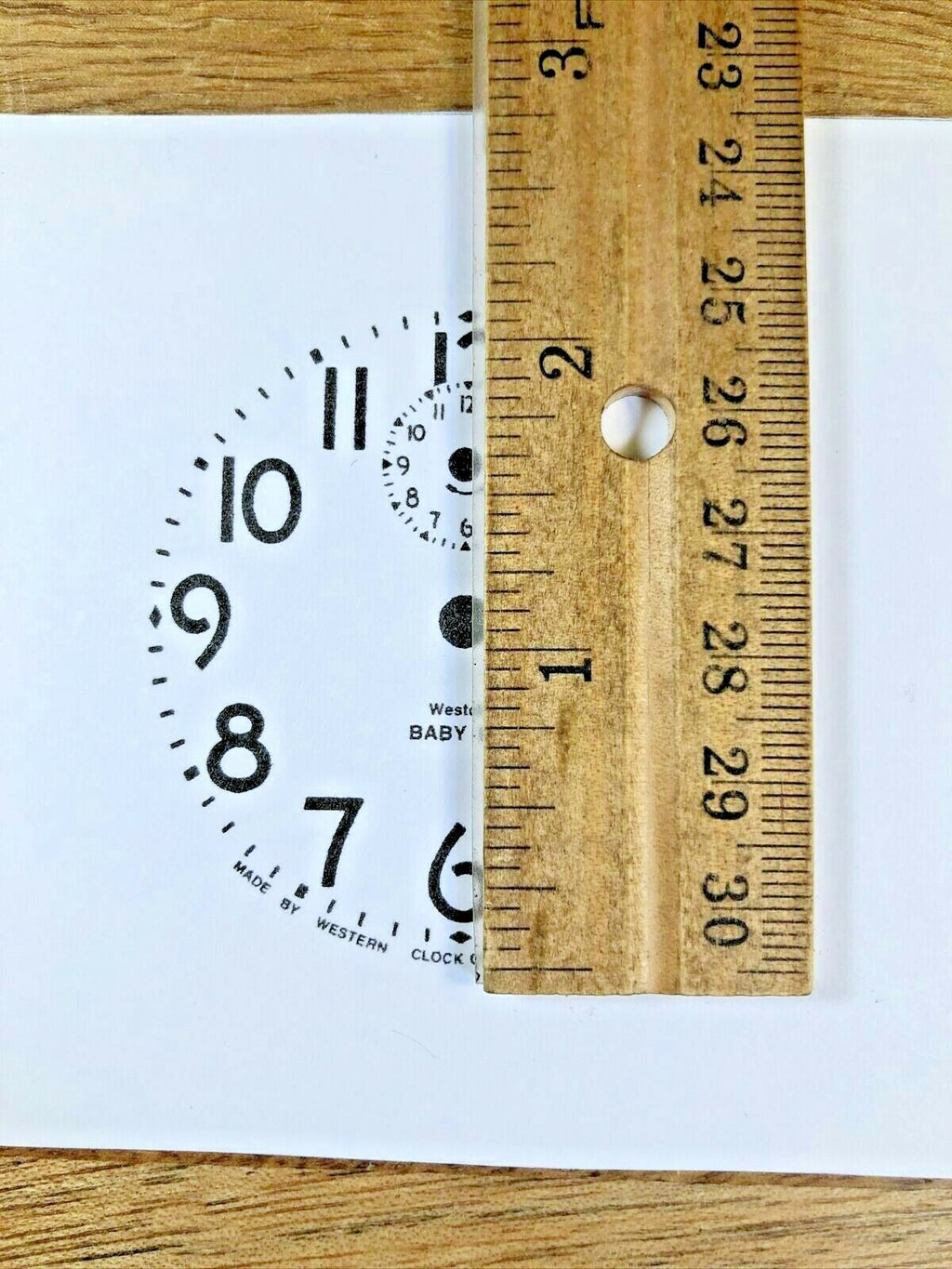 Westclox Baby Ben Alarm Clock Paper Replacement Dial (Lot 211)