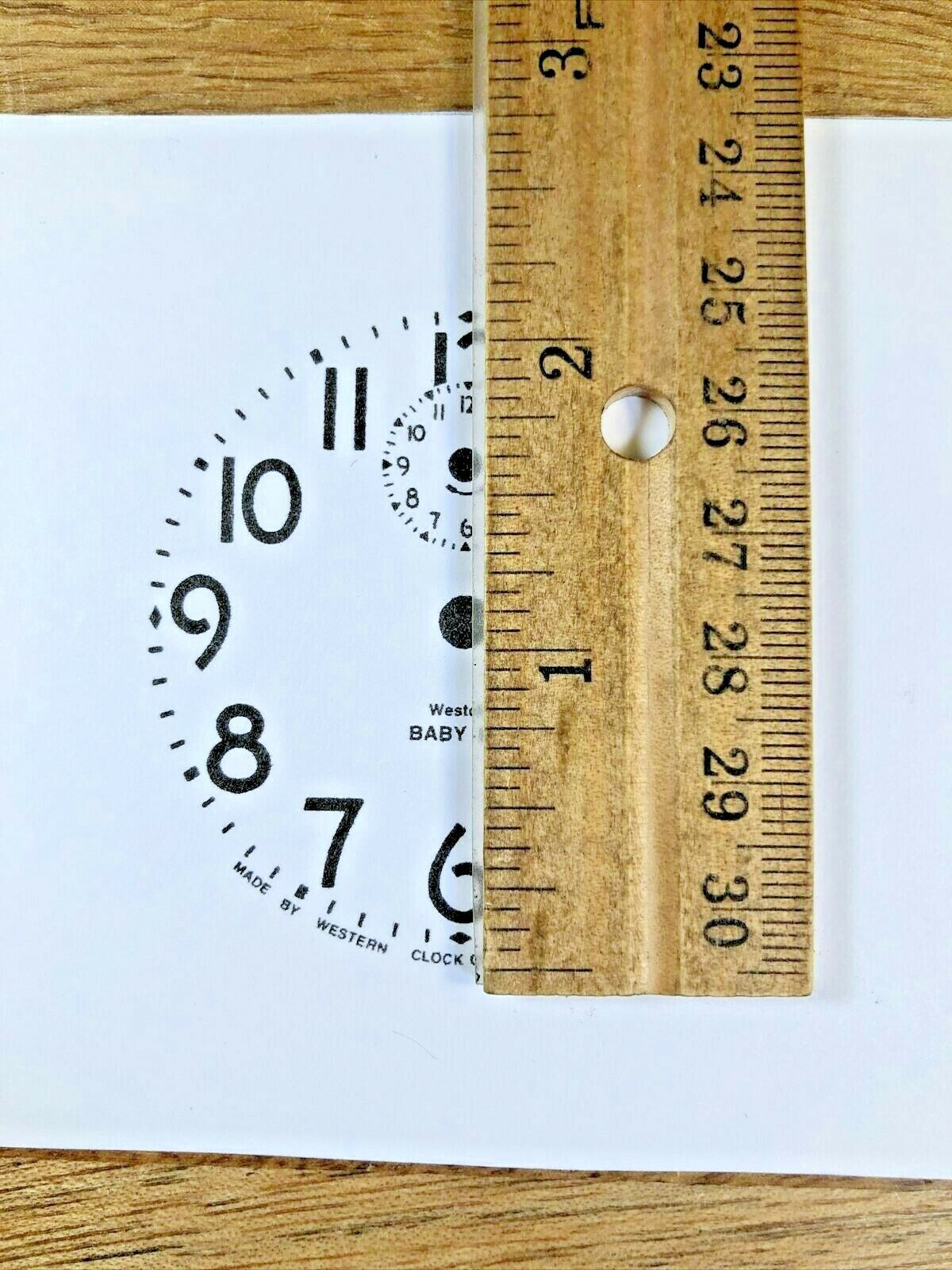 Westclox Baby Ben Alarm Clock Paper Replacement Dial (Lot 211)