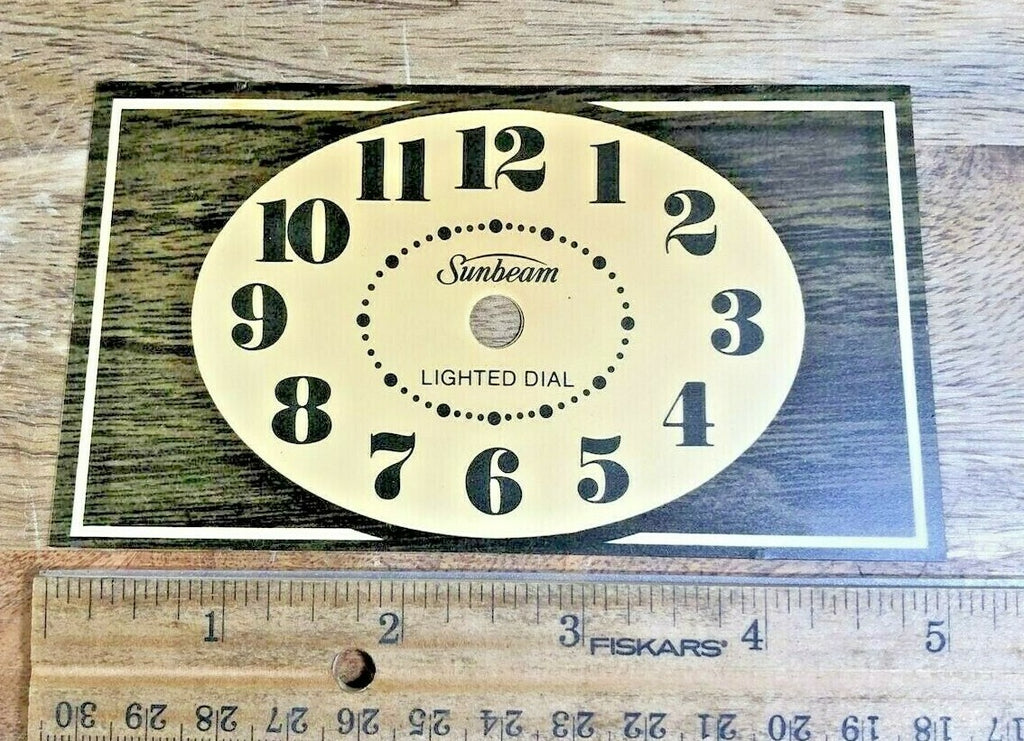 Vintage Sunbeam Electric Clock Dial Pan, Made of Paper Cardstock (K5689)