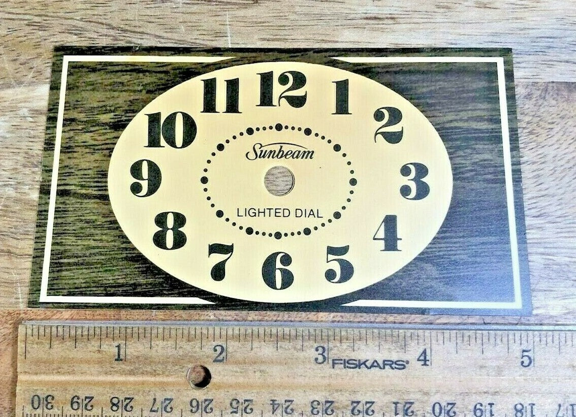 Vintage Sunbeam Electric Clock Dial Pan, Made of Paper Cardstock (K5689)