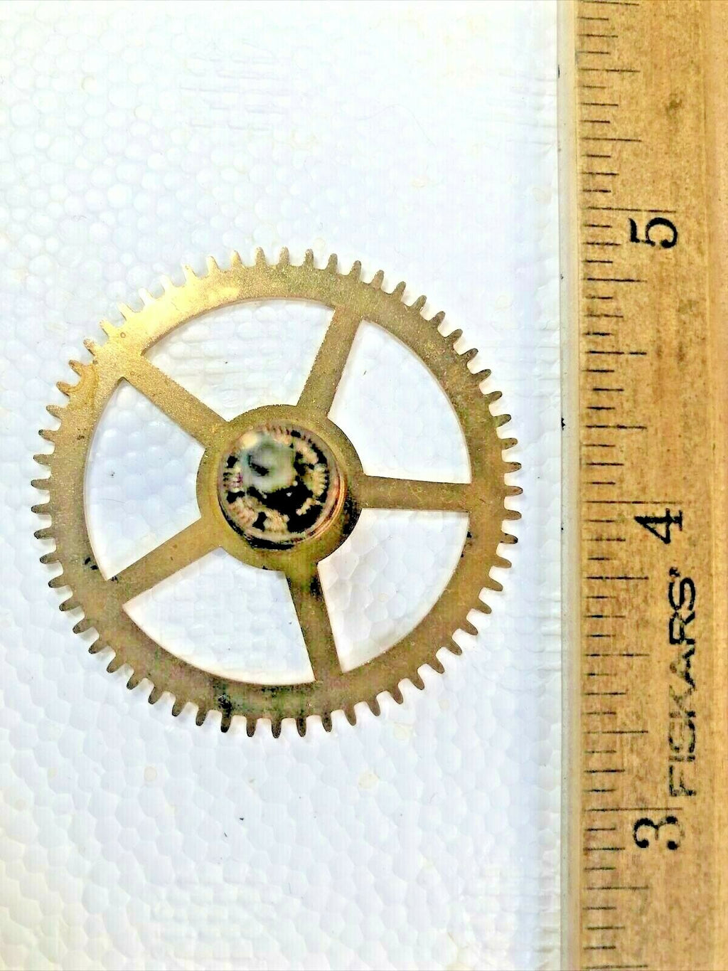 Solid Back Waterbury Clock Movement Time Side 2nd Wheel (See Pics to ID)  (K6535