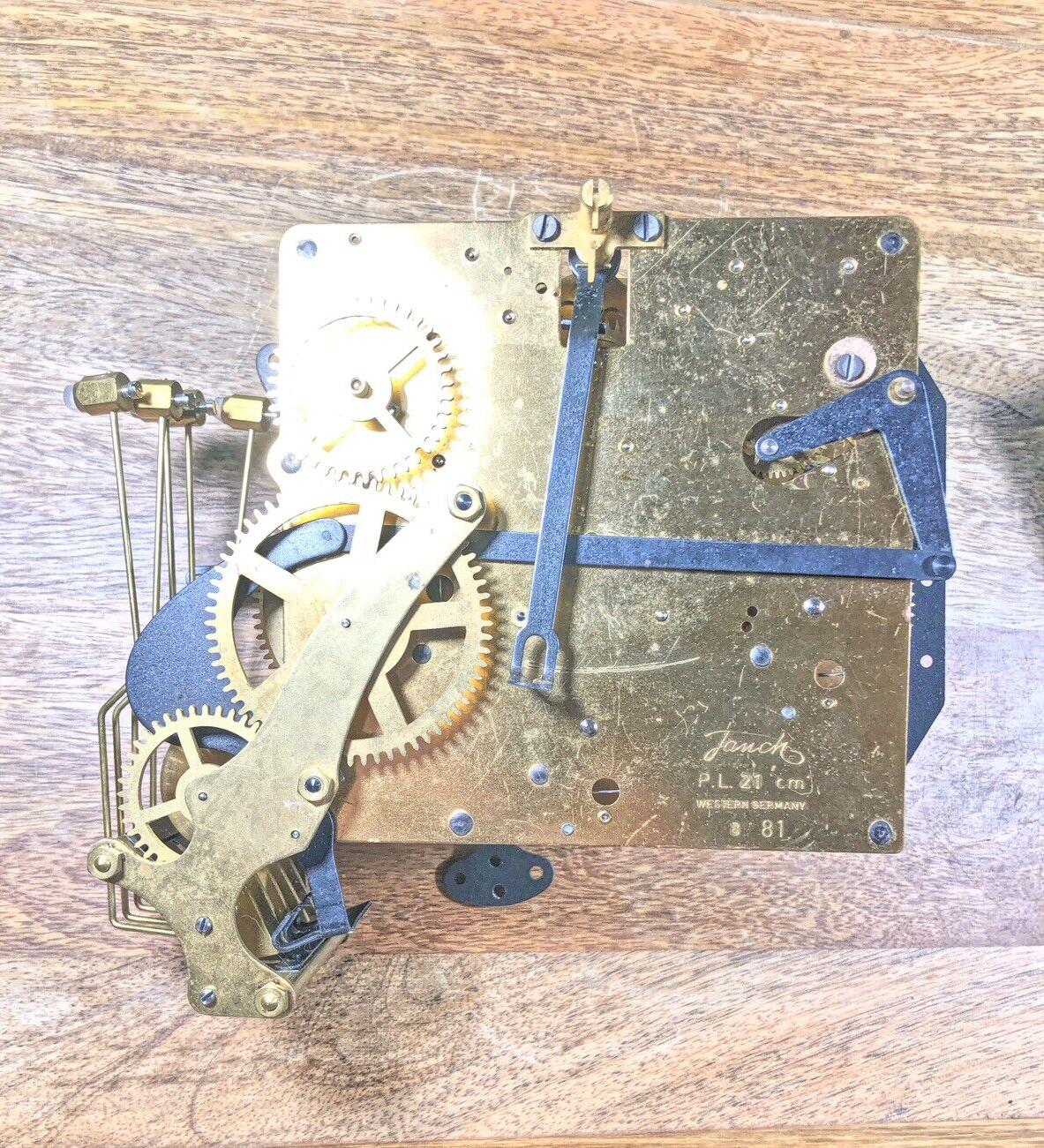 Jauch Clock Movement (PL 21cm) Strike Side 5th Wheel (See Pics To ID) (K8554)