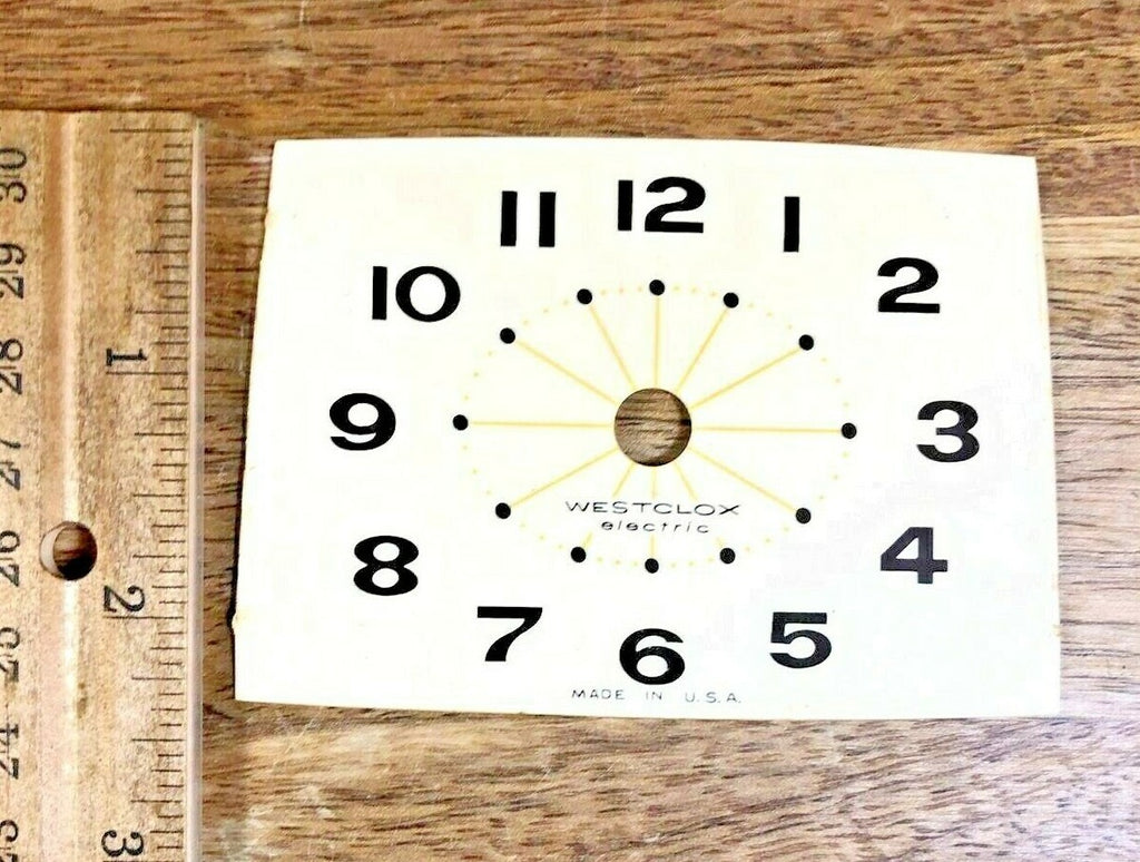 Westclox Electric Clock Dial Pan, Made of Paper Cardstock (K5687)