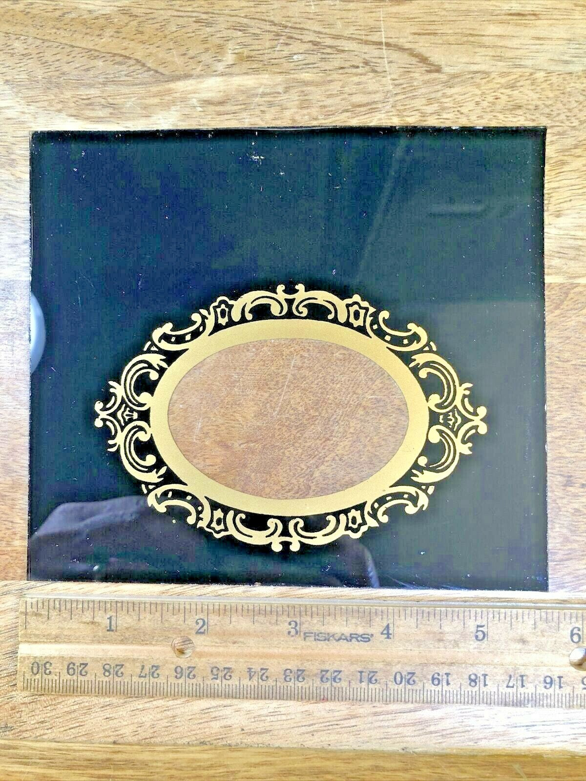 Antique Regulator Lower Clock Glass 5.69 Inches X 5.08 Inches (K6449)