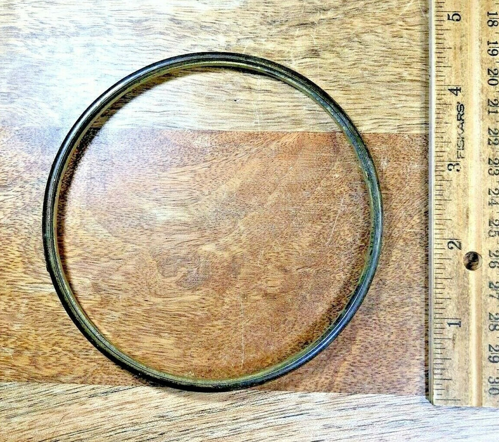 Vintage 4.38 Inch Outer Diameter Brass Clock Bezel (No Glass) For Parts (K6715)
