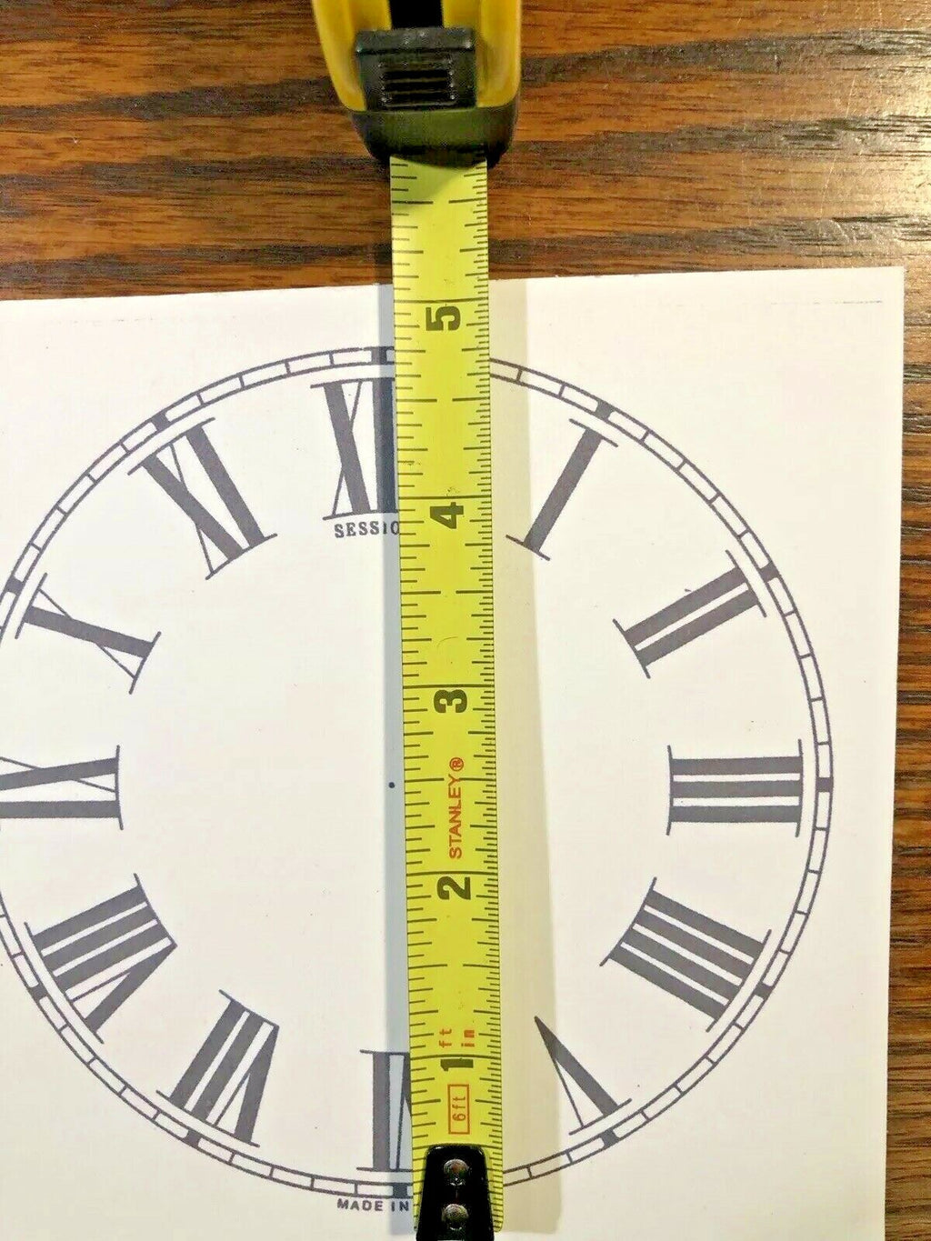 5 Inch Sessions Clock Replacement Paper Dial (Lot 152)