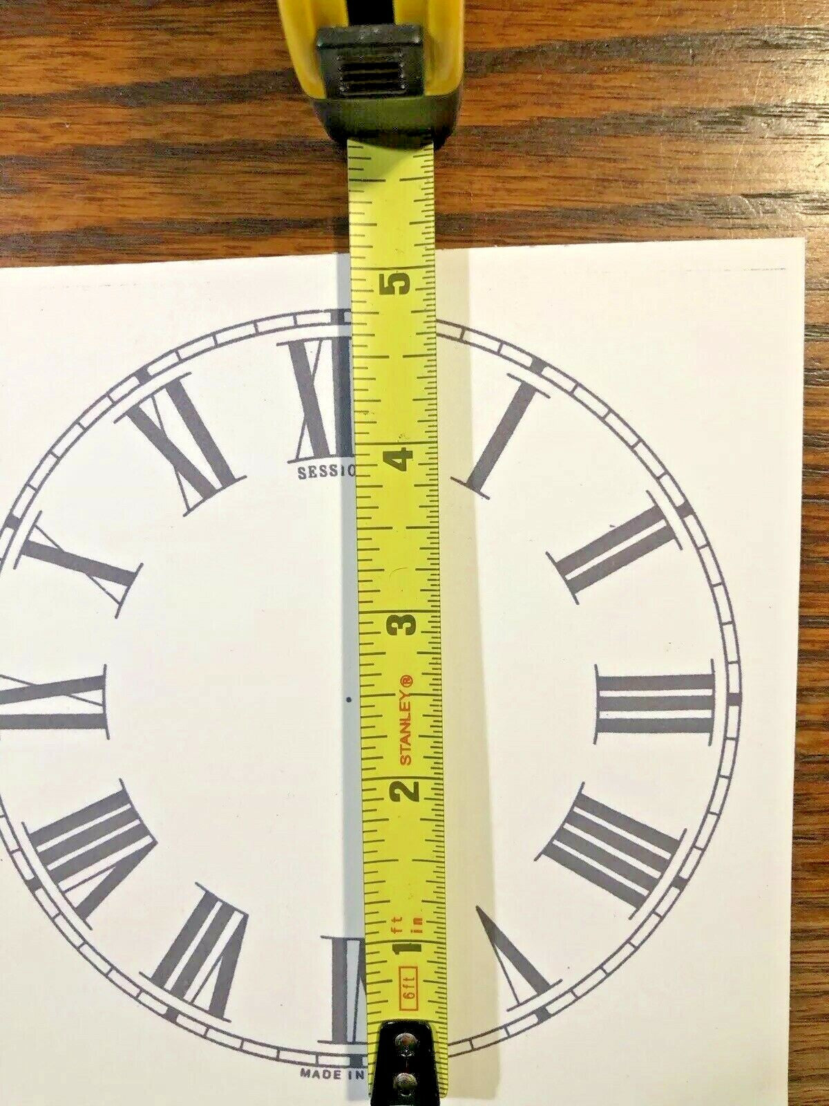 5 Inch Sessions Clock Replacement Paper Dial (Lot 152)