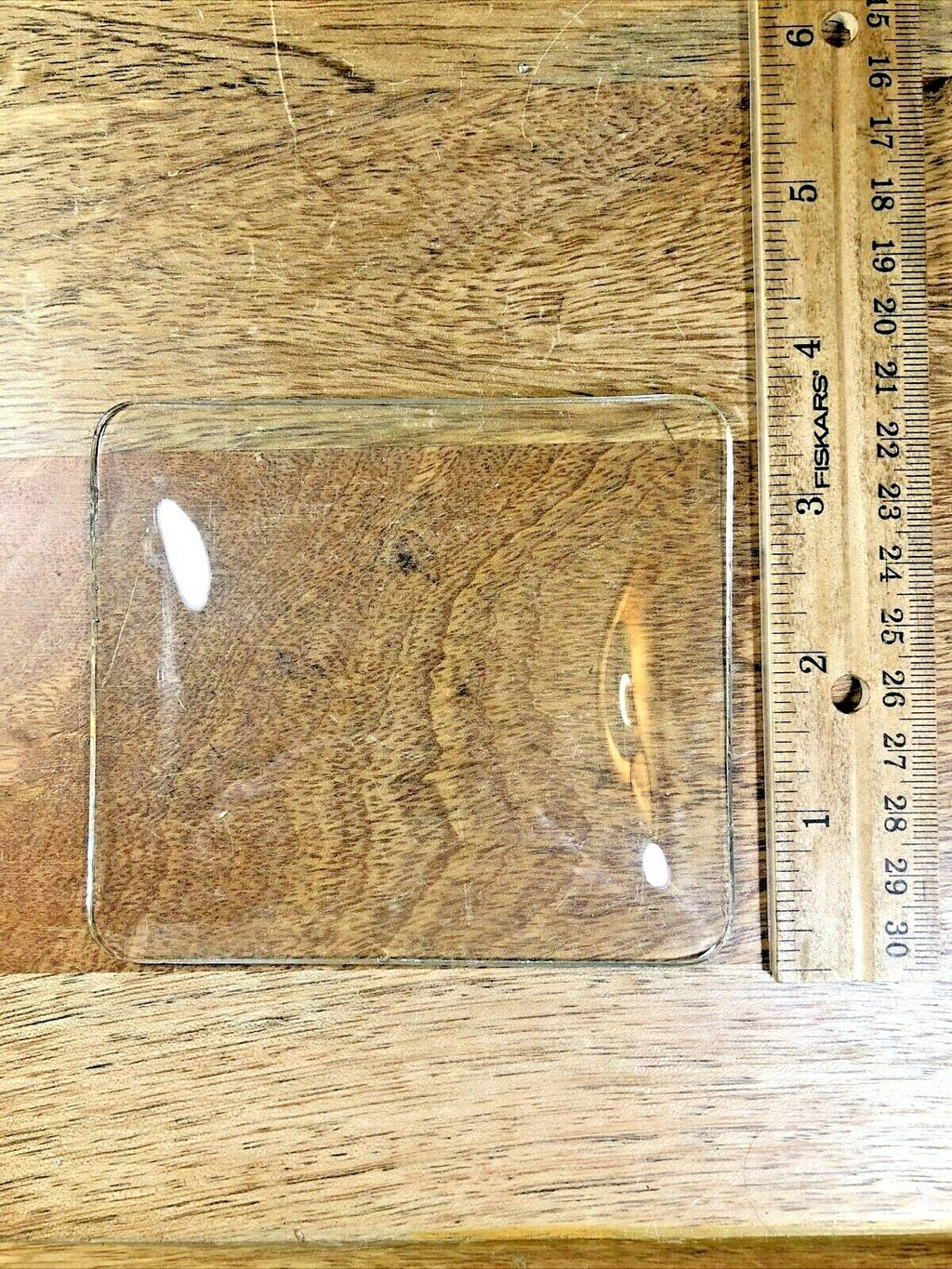 Westclox Rectangular Convex Clock Glass (4.13"  X 3.63")  (Lot K3044)