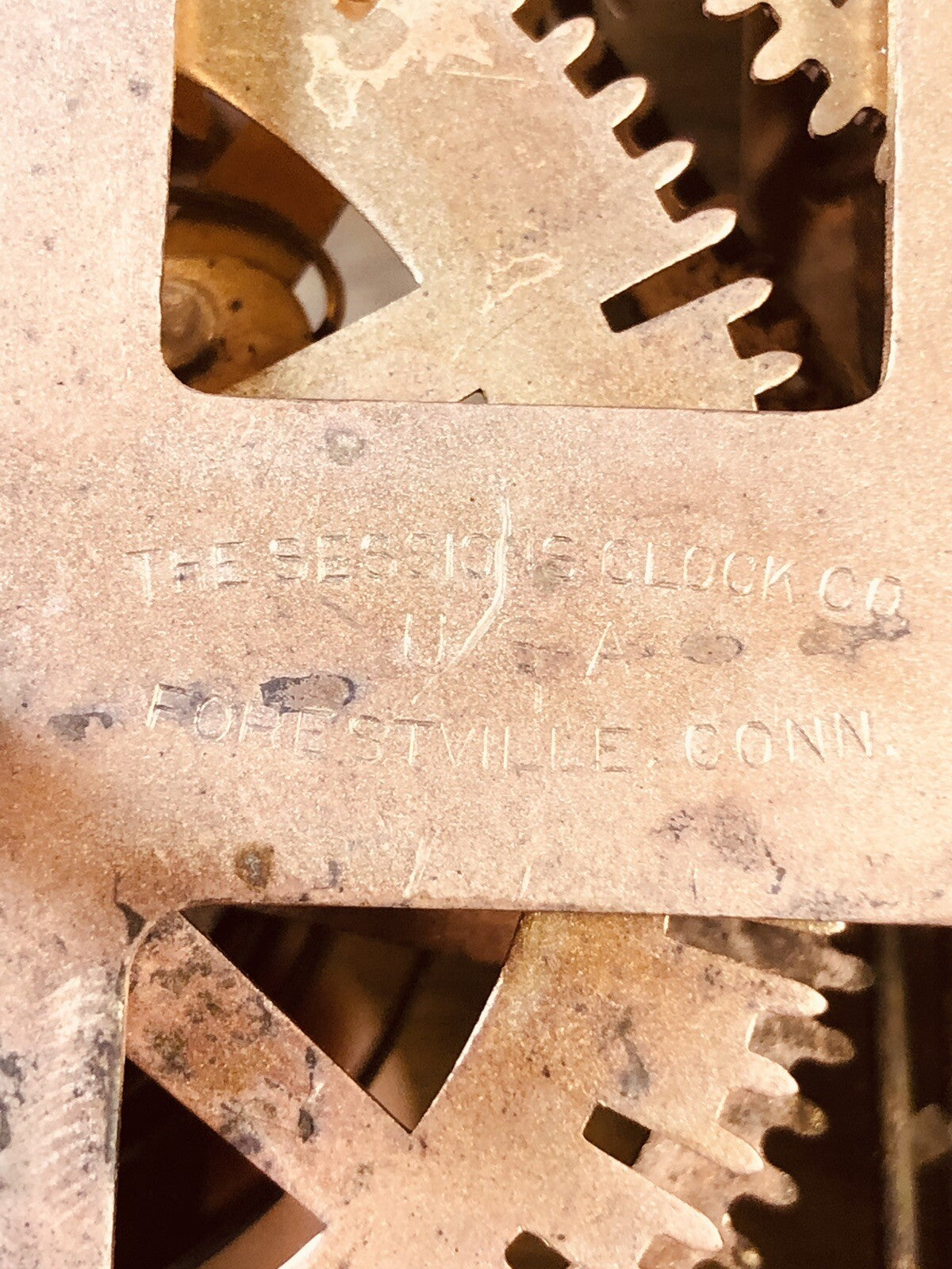 Old Sessions Clock Movement Warning Wheel (See Pics To ID Mvmt) (K6565)