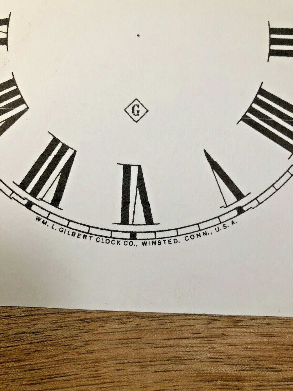 4 7/8" Gilbert Clock Replacement Paper Dial             (Lot141)
