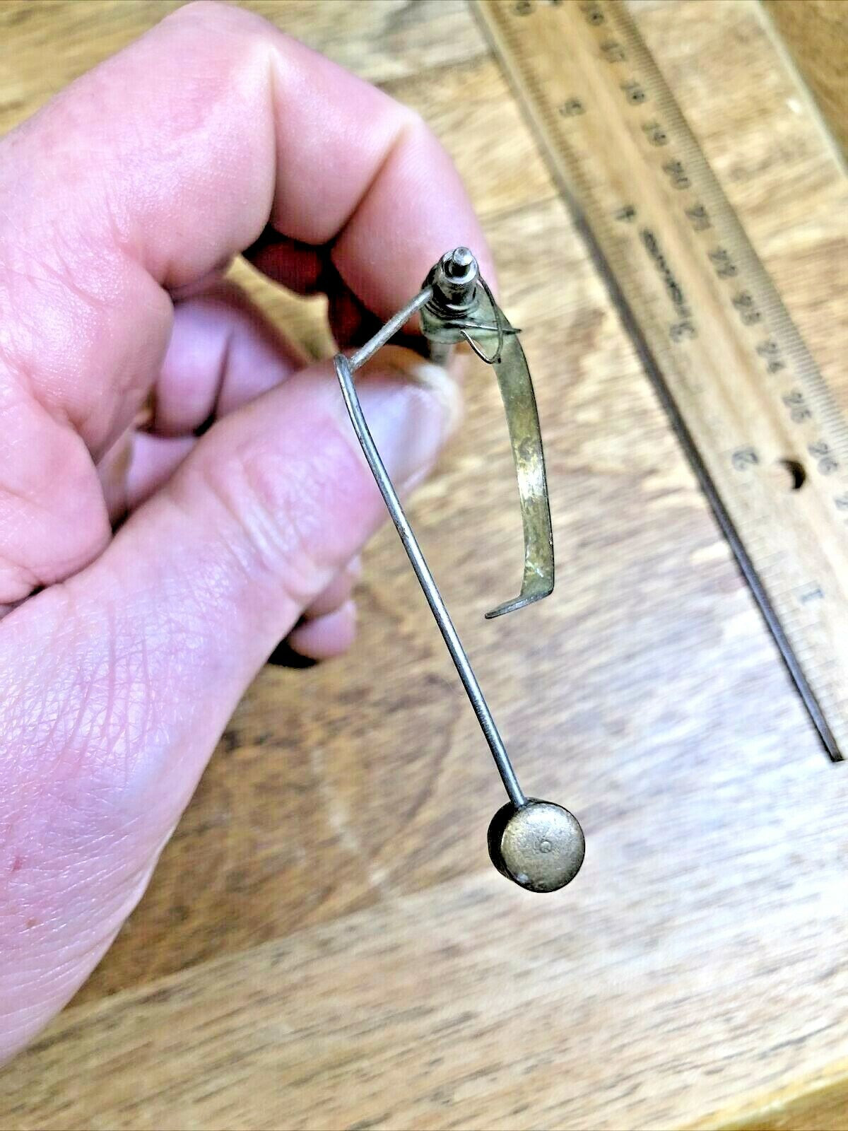 Clock Movement Hammer Assembly, Arbor Is 1.59 Inches Long, .075" Pivot  (K4086)
