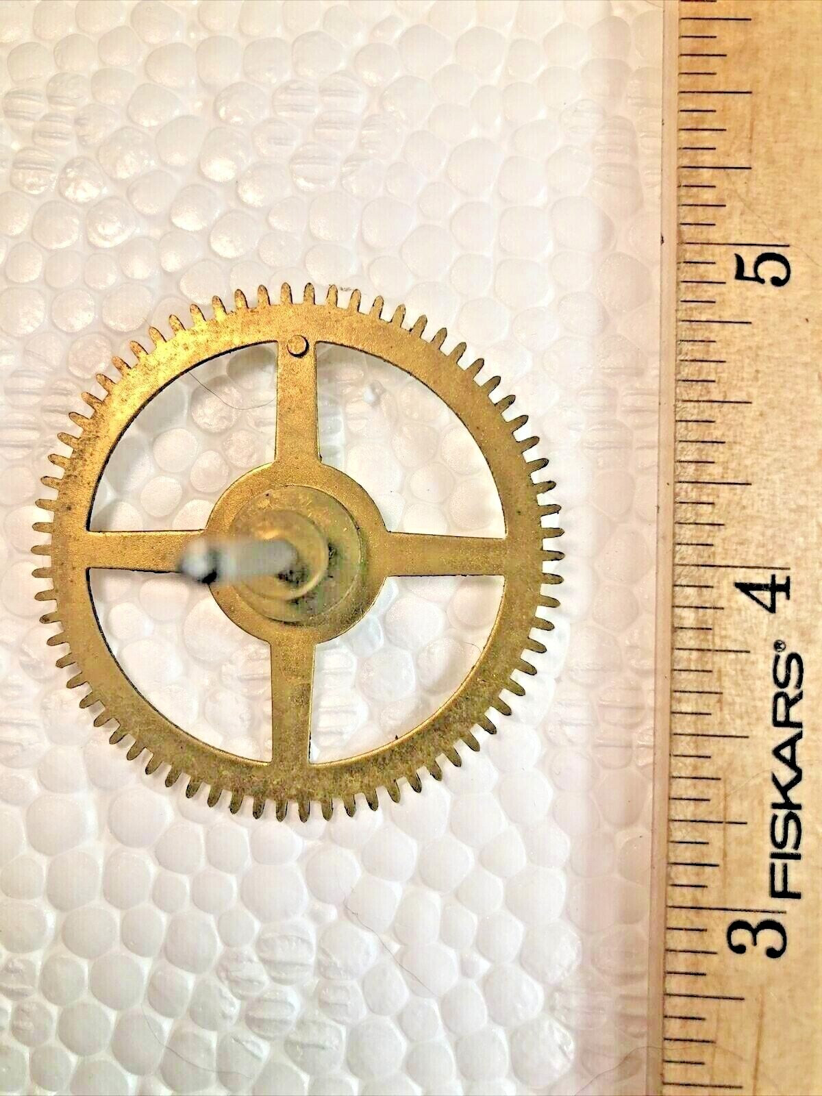 Old Ingraham (Stamped 7 01) Clock Strike Side 4th Wheel (See Pics To ID) (K7255)