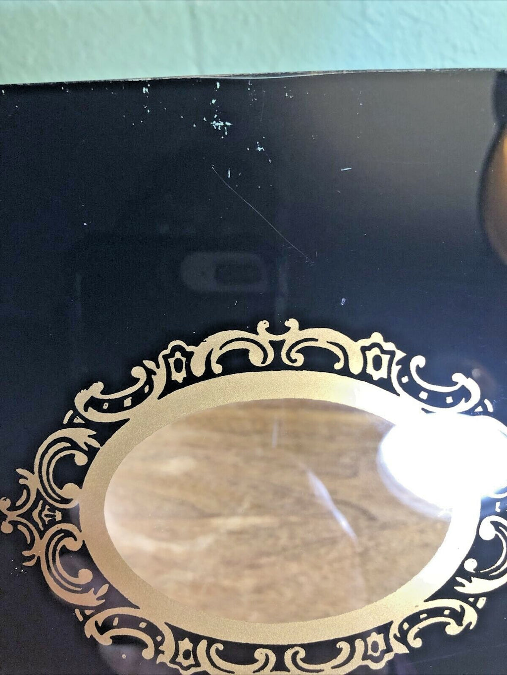 Antique Regulator Lower Clock Glass 5.69 Inches X 5.08 Inches (K6449)