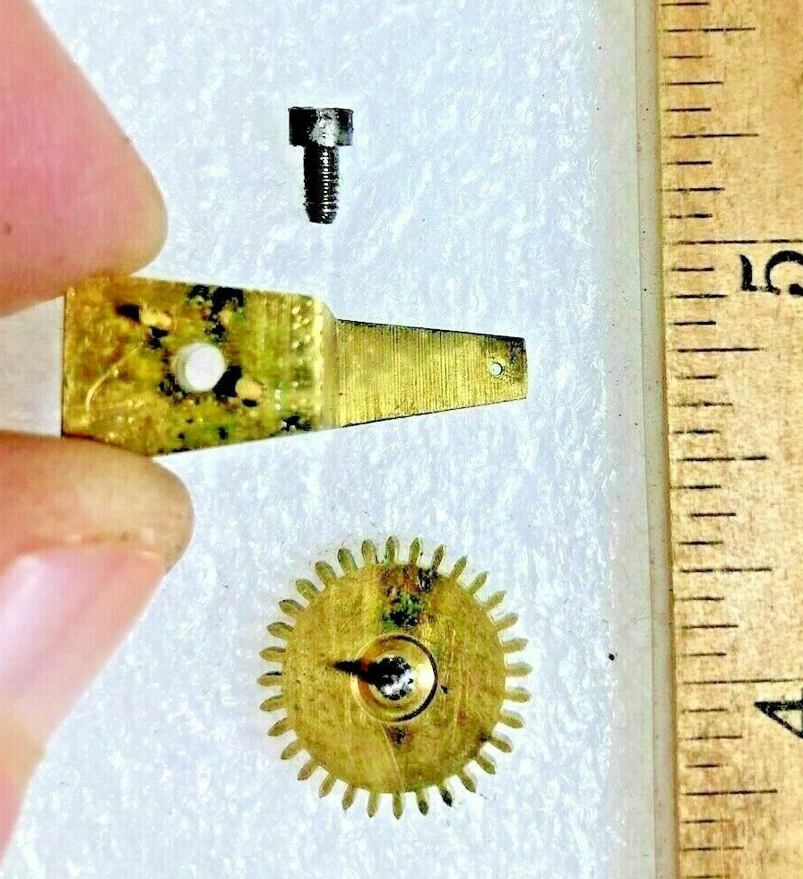 Japy Freres & Co Clock Movement Minute Wheel and Cover (See Pics To ID) (K5706)