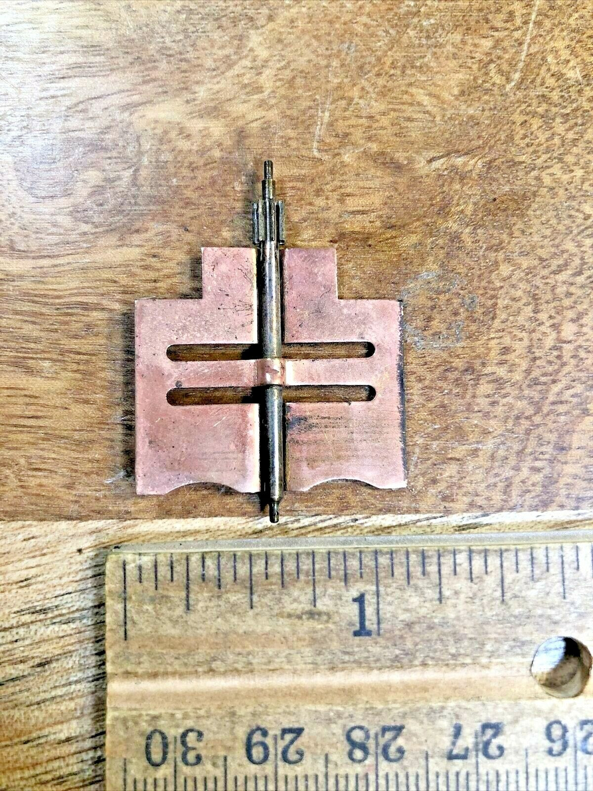 Old Solid Back Waterbury Clock Movement Fly Assembly (See Pics to ID)   (K6536)