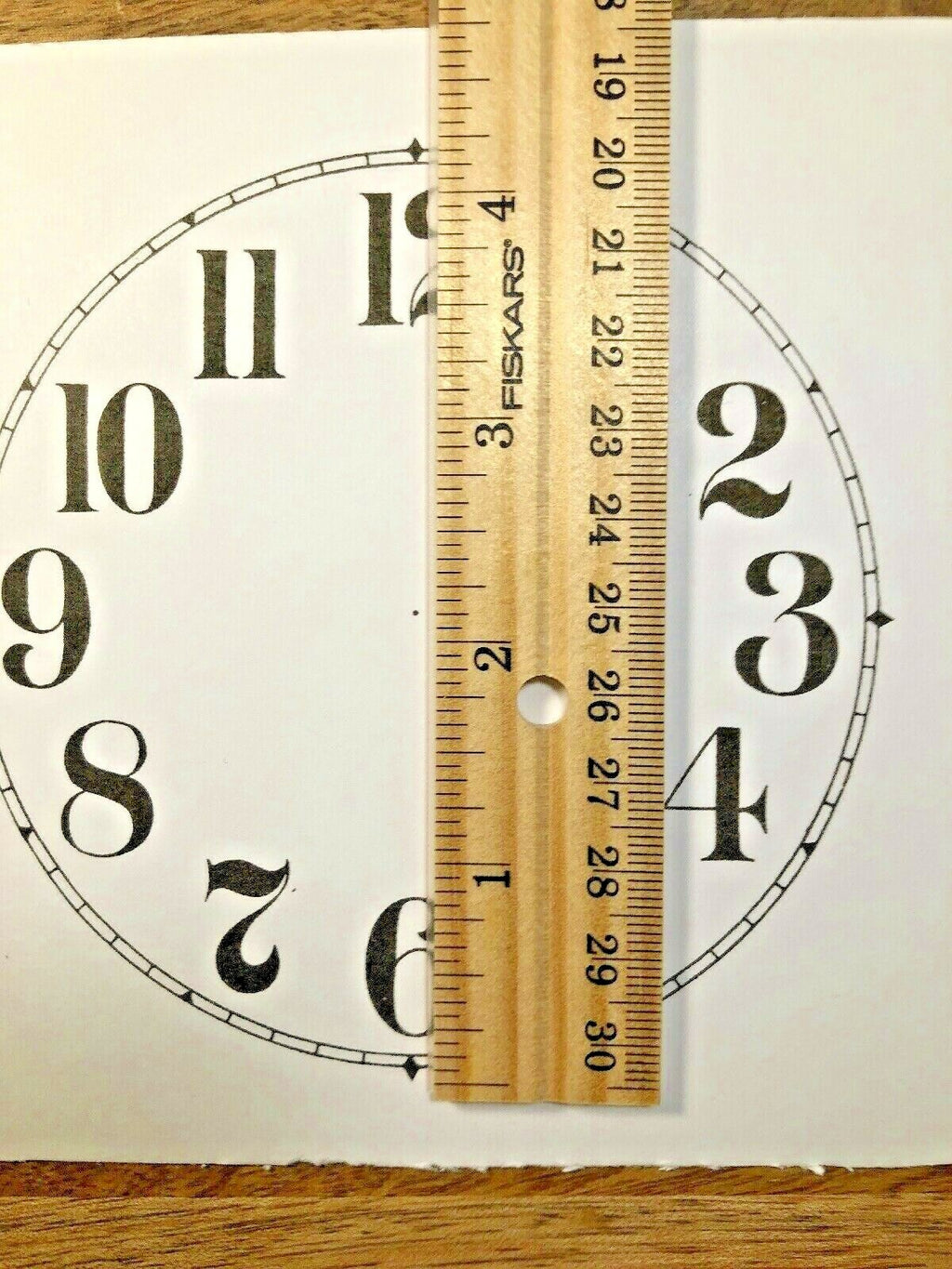 4 1/4" Paper Clock Dial, Arabic            (Lot 201)