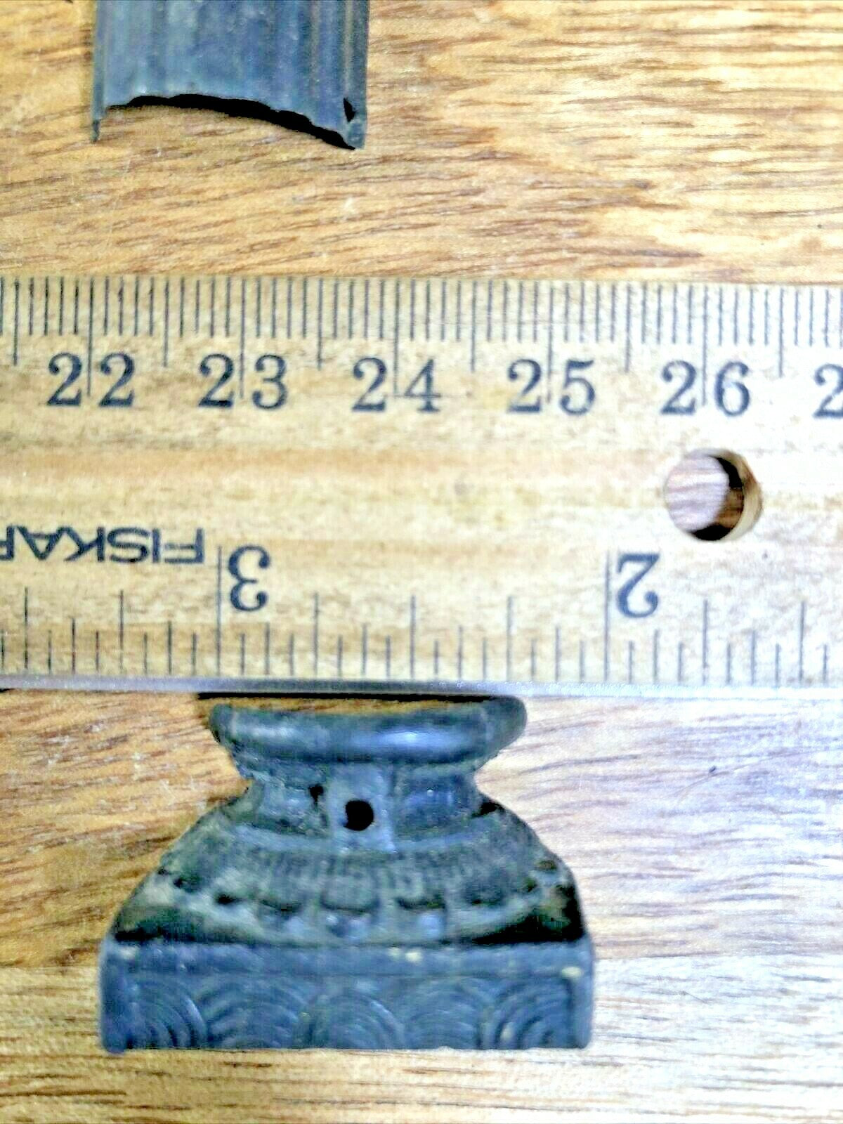 Old  5 3/16 Inch Tall Mantel Clock Column (K5291)