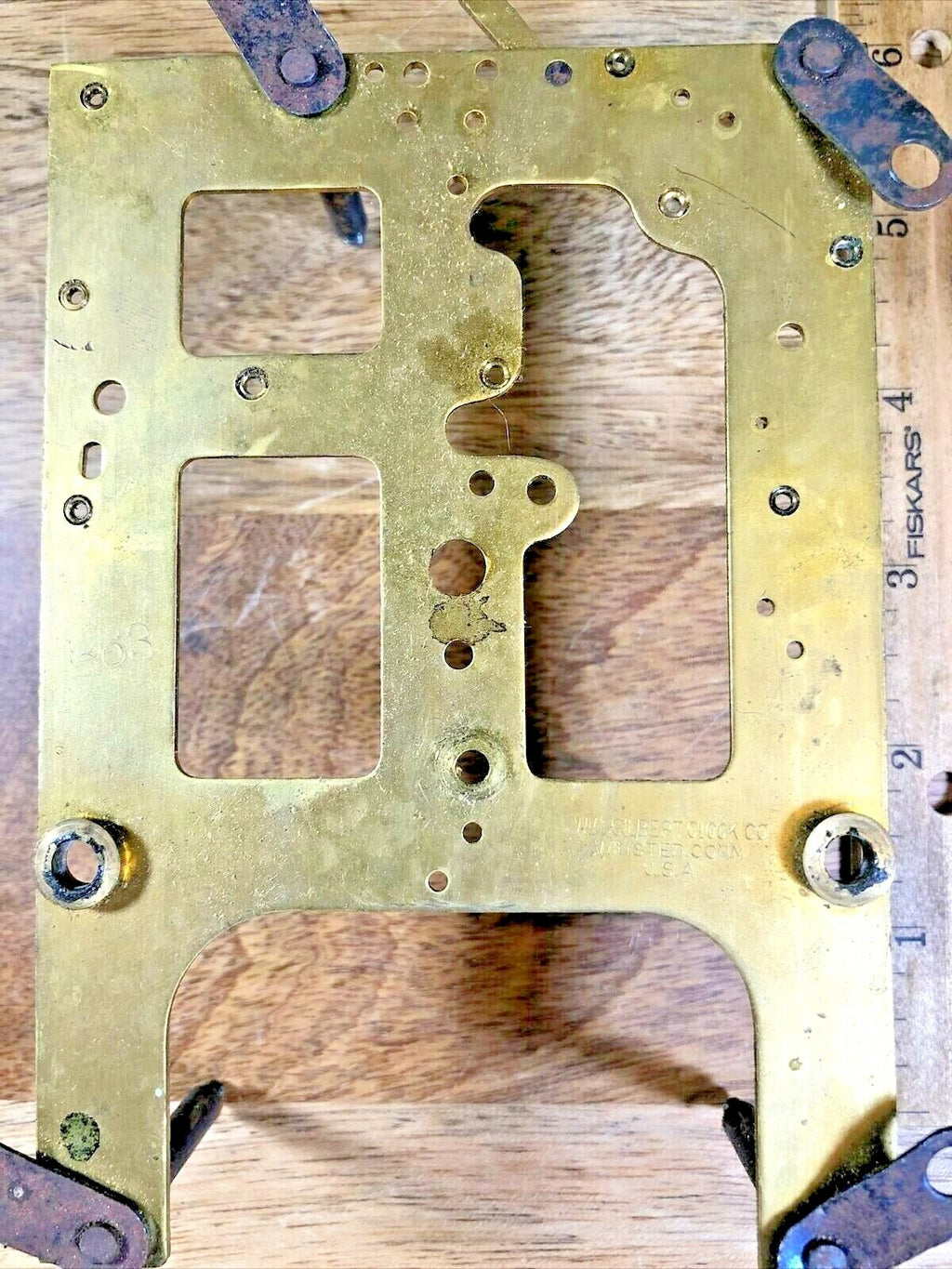 Gilbert Clock Movement (Stamped 23) Front Plate (Pivot Holes Look Good)(K5638)