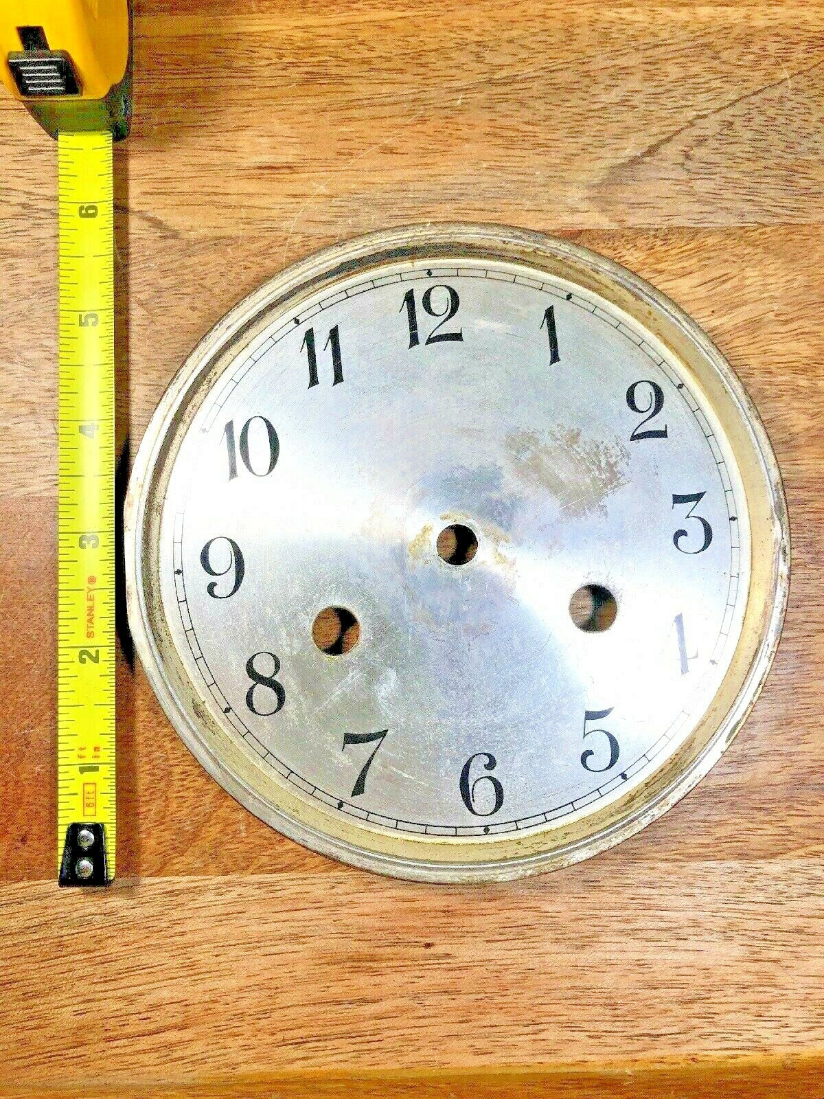Vintage Metal Clock Dial Pan 5.65 Inches Or 143.53mm Diameter    (K9508)