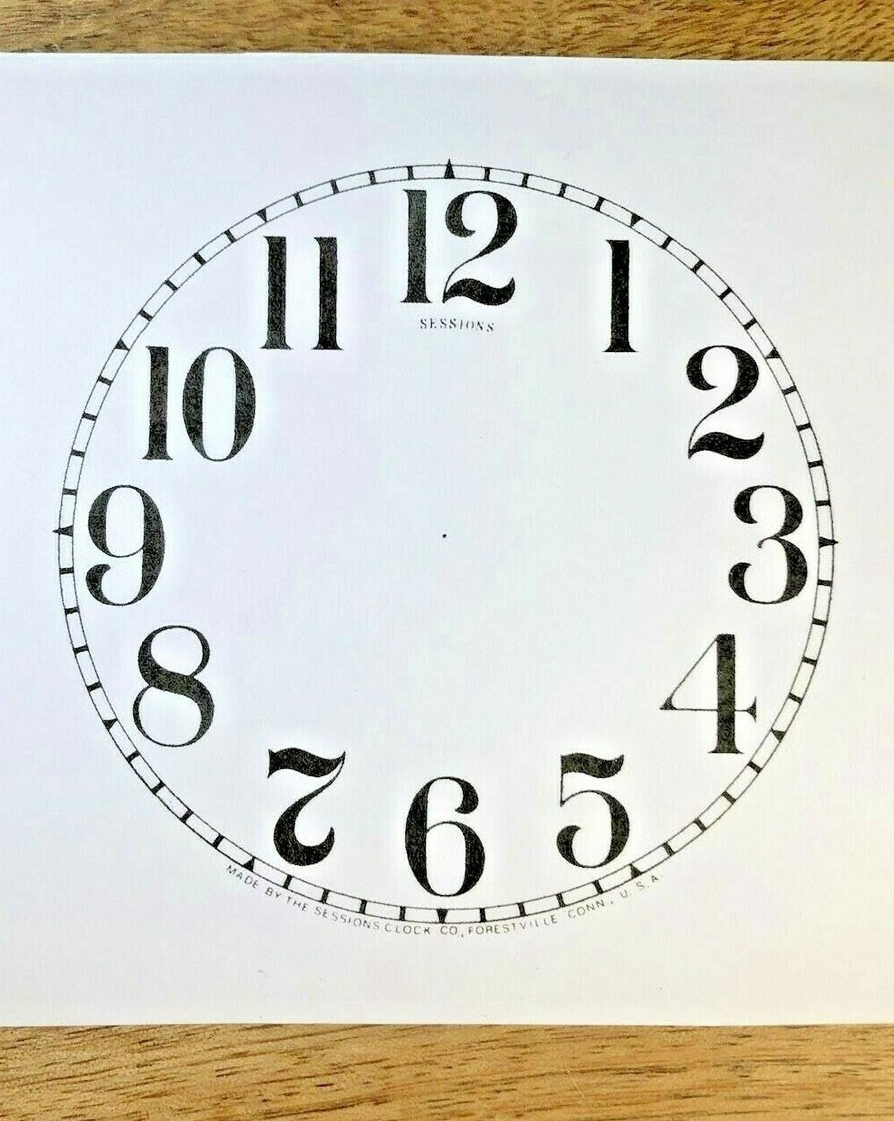 4 1/2" Sessions Clock Paper Dial, Arabic Numeral             (Lot 184)