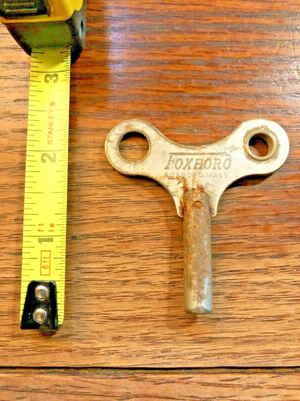 Clock Key #5 / 3.50mm Stamped Foxboro, Foxboro Mass  (Key Lot K1543)