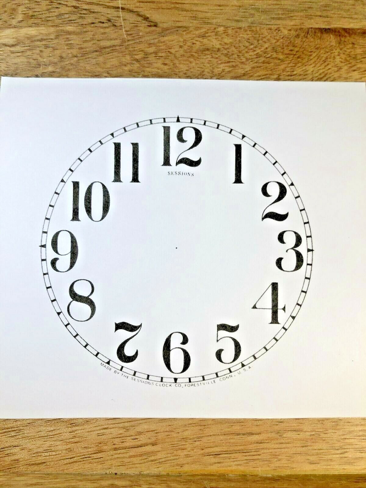 4 1/2" Sessions Clock Paper Dial, Arabic Numeral             (Lot 184)