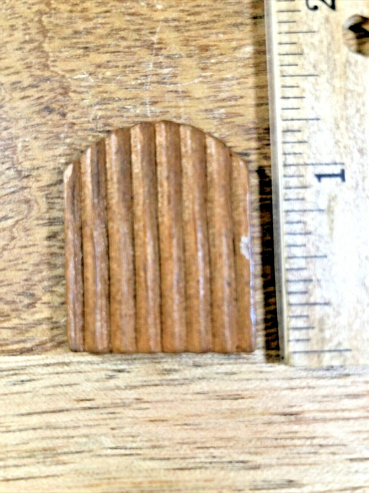 Wood Cuckoo Clock Door 31.96mm X 25.62mm   (K5057)