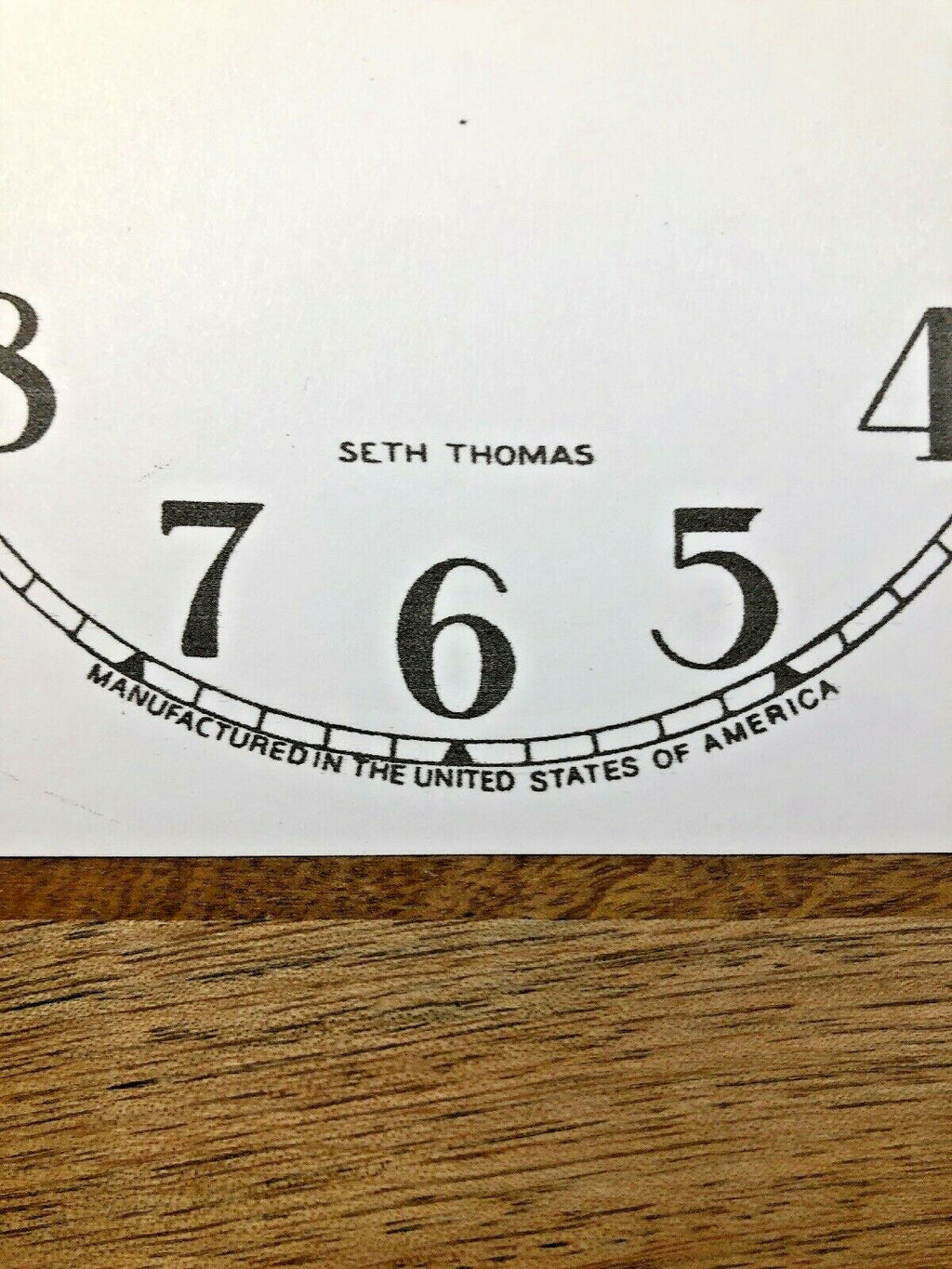 4 7/8" Seth Thomas Clock Replacement Paper Dial             (Lot 151)