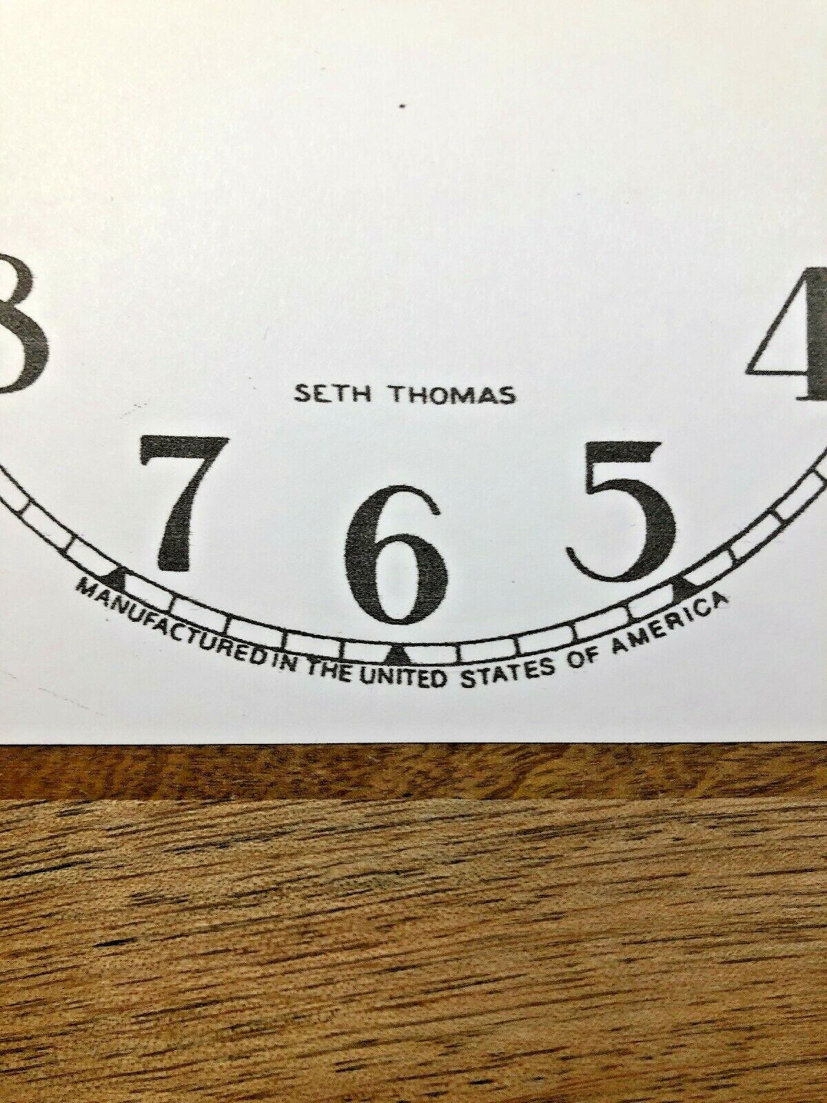 4 7/8" Seth Thomas Clock Replacement Paper Dial             (Lot 151)