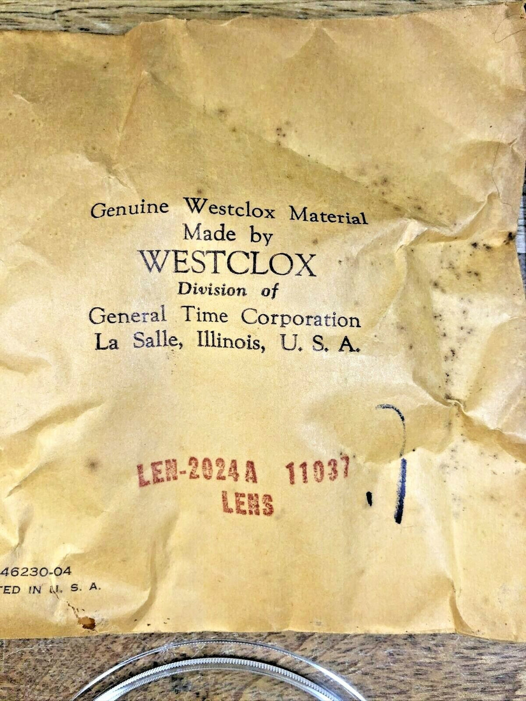 NOS Westclox Plastic Clock Lens (2.99 Inch or 76.04mm) #LEN-2024A (Lot K2053)