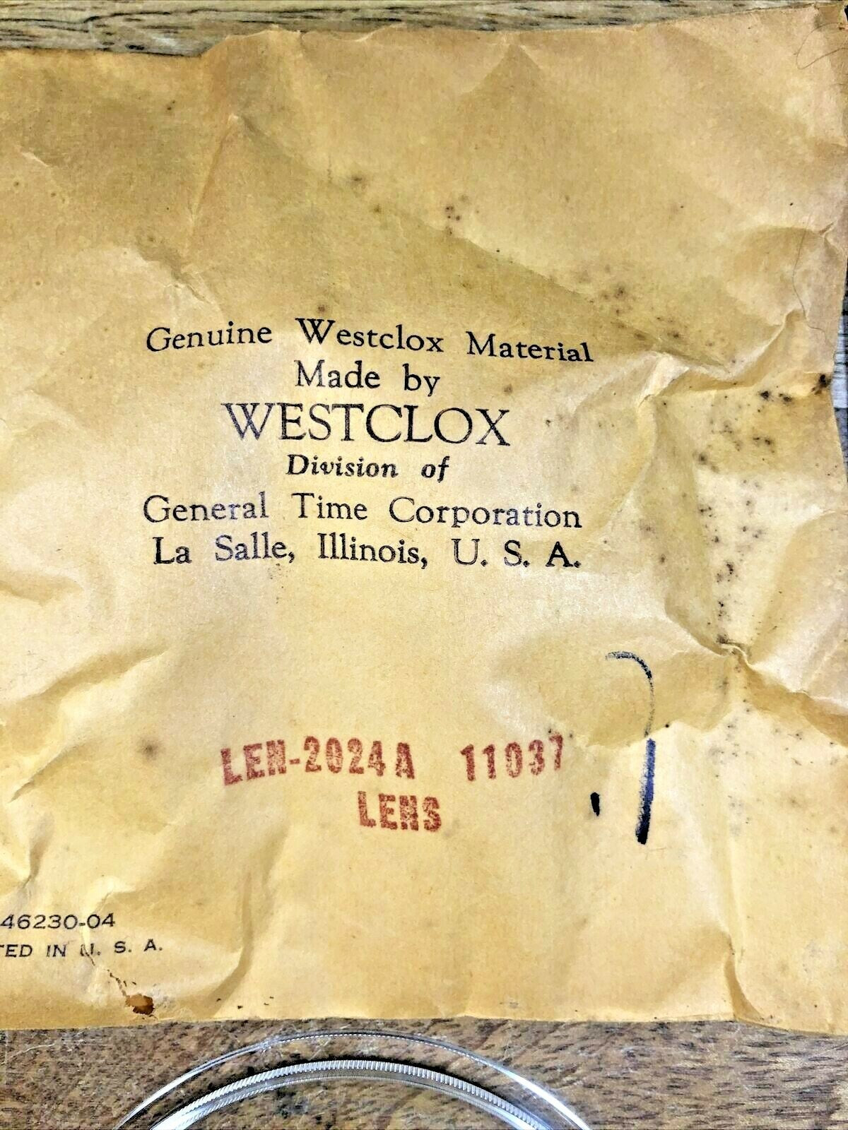 NOS Westclox Plastic Clock Lens (2.99 Inch or 76.04mm) #LEN-2024A (Lot K2053)