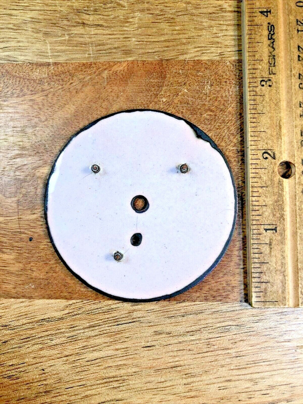 Porcelain Clock Dial Pan  (2.60 Inch Or 66.18mm Dia) - Vintage Clock Part KD3404
