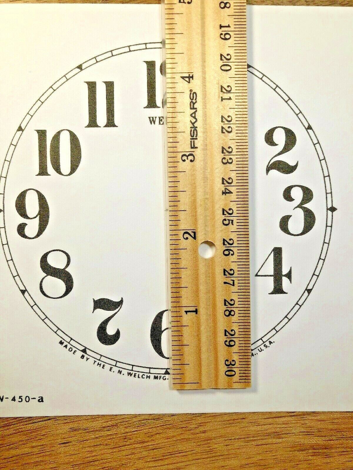 4 1/2" Welch Clock Paper Dial, Arabic Numeral            (Lot 188)