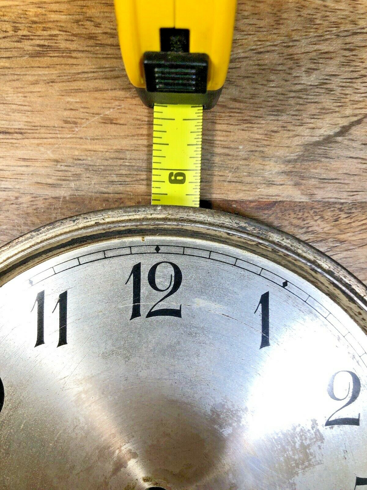 Vintage Metal Clock Dial Pan 5.65 Inches Or 143.53mm Diameter    (K9508)