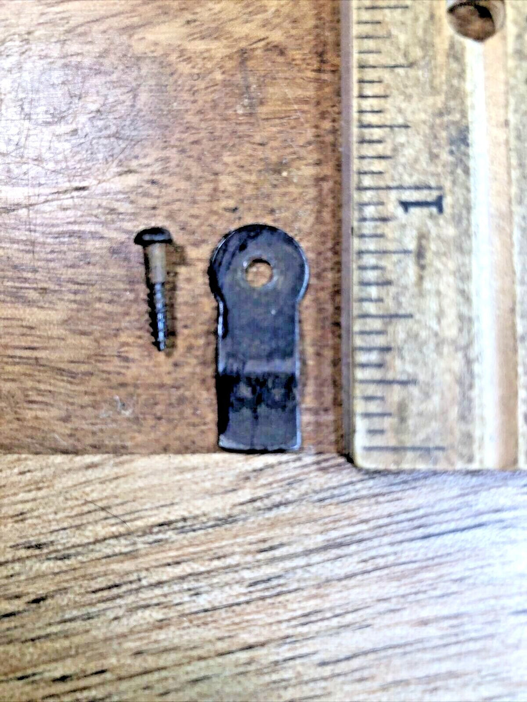 Old Black Mantel Clock Back Board Latch (K7205)