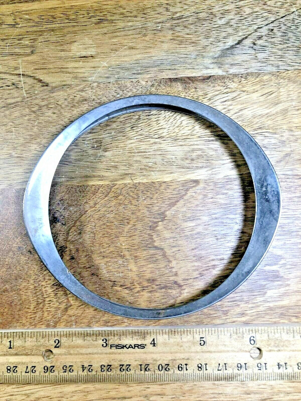 Vintage Oval Clock Dial Trim Ring, Chrome  (K1988)