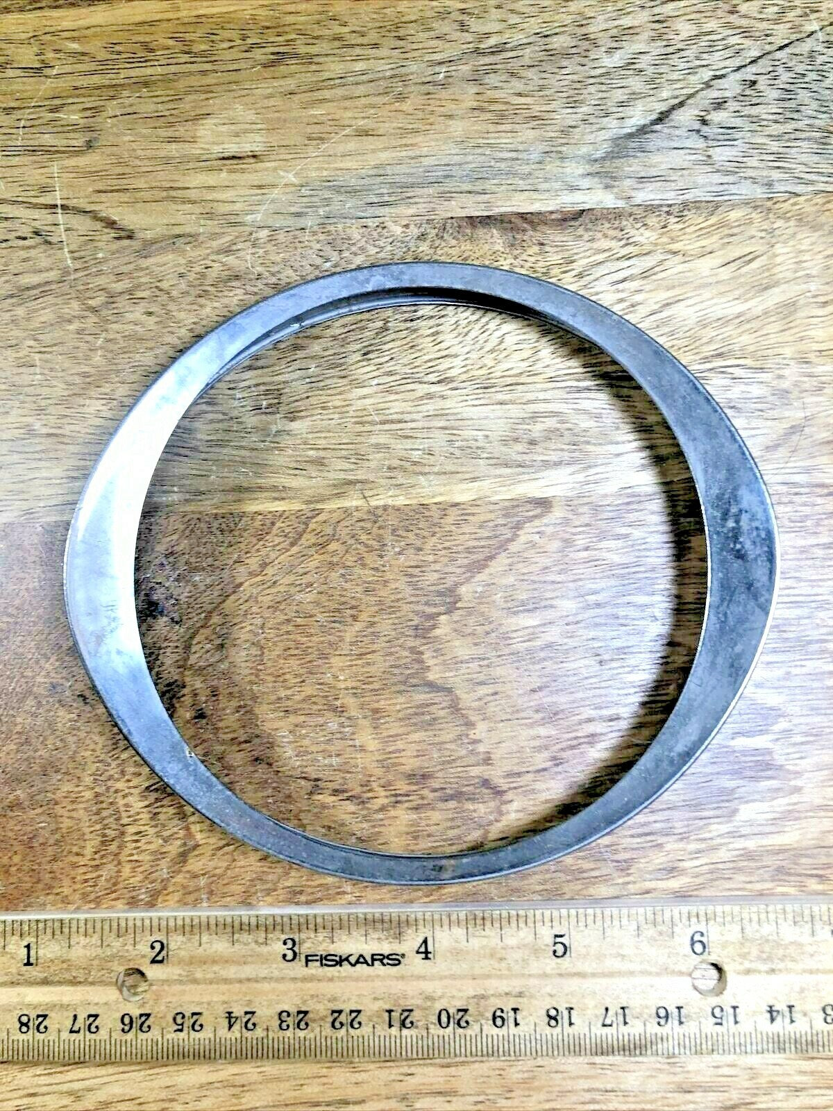 Vintage Oval Clock Dial Trim Ring, Chrome  (K1988)