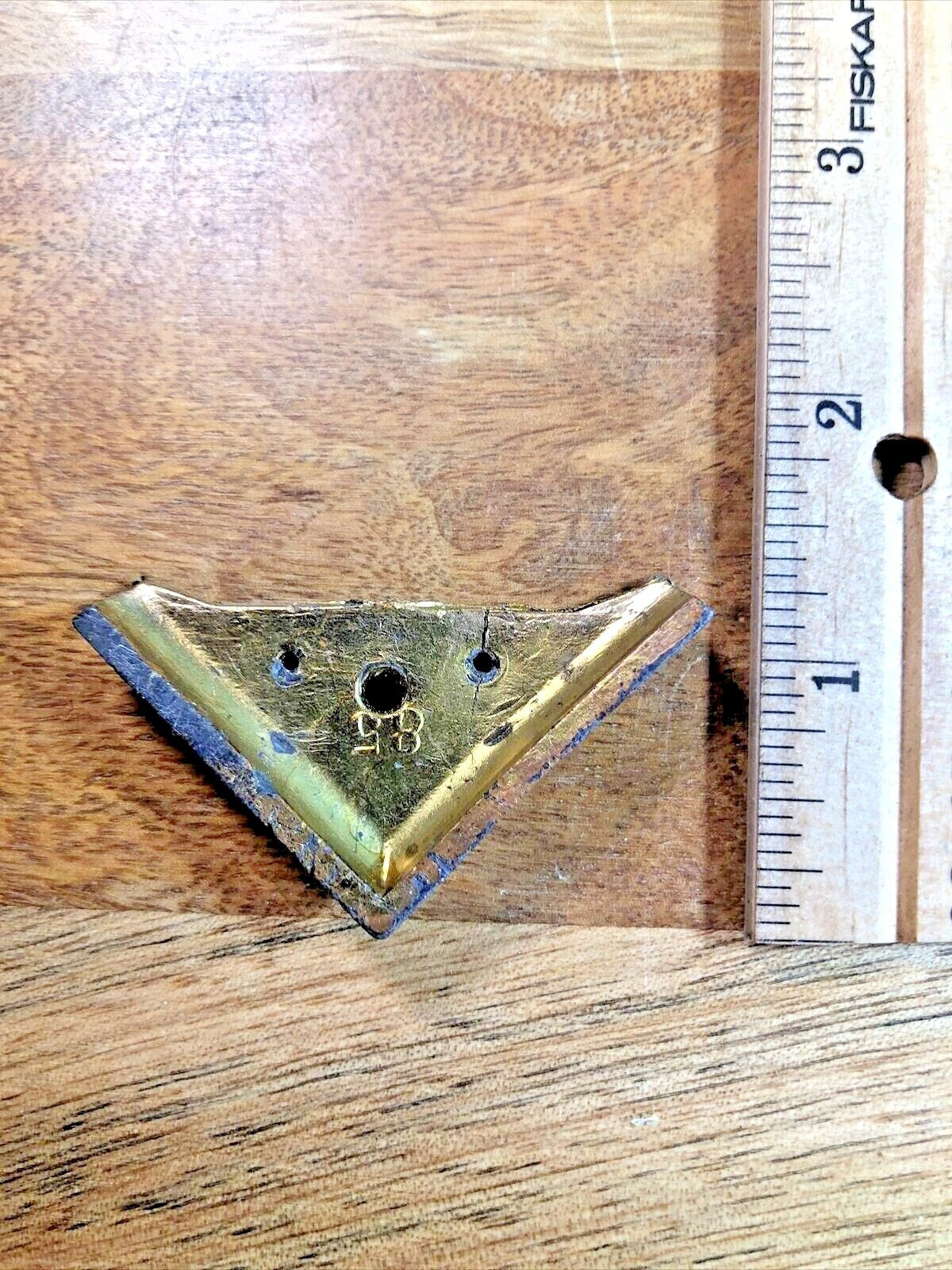 Brass Clock Foot (Note The Crack Near One of the Holes) (K7611)