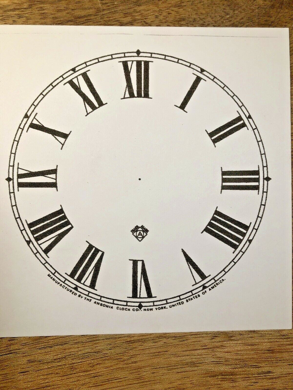 4 3/8" Ansonia Clock Replacement Paper Dial     Lot140