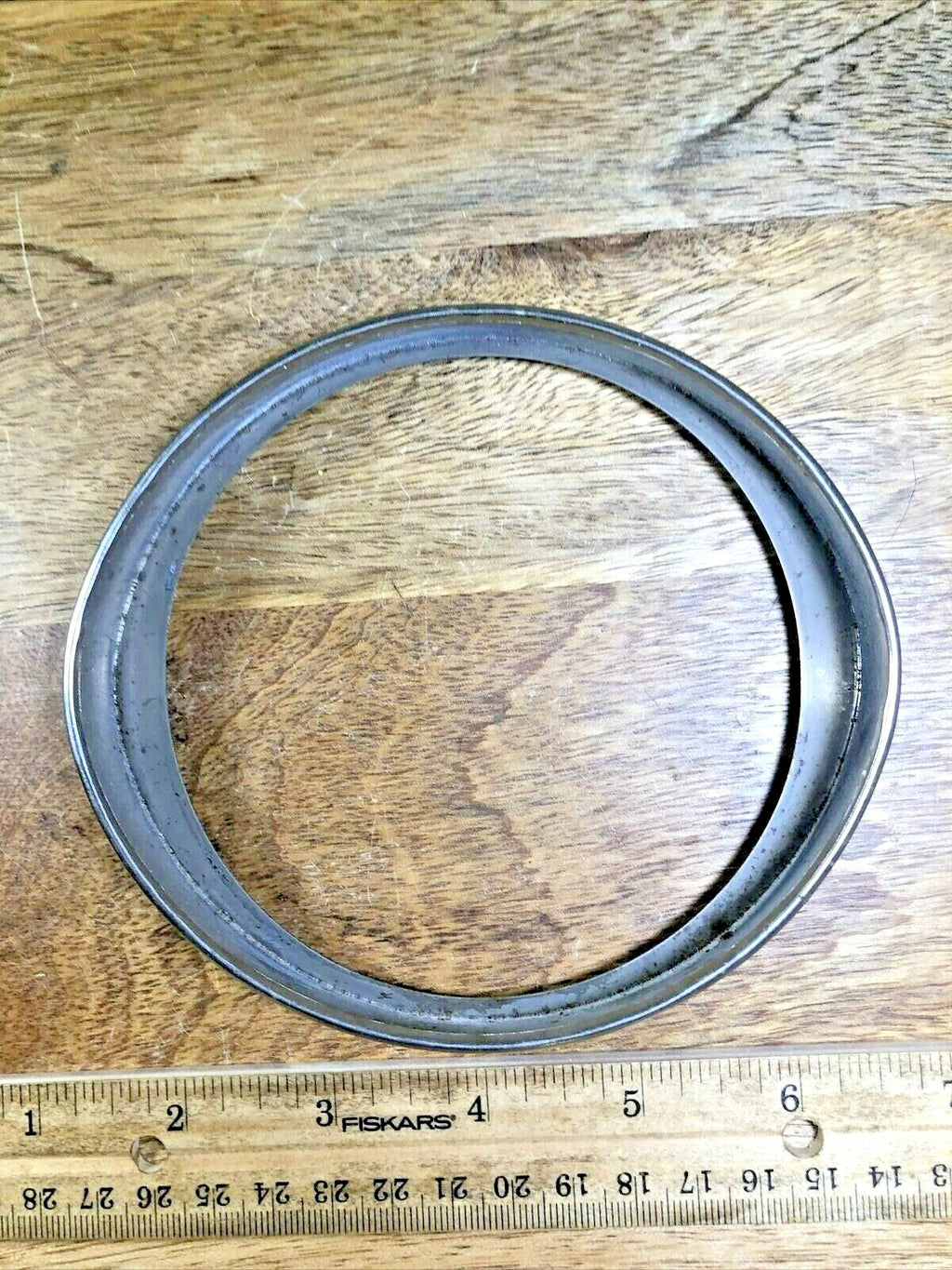 Vintage Oval Clock Dial Trim Ring, Chrome  (K1988)