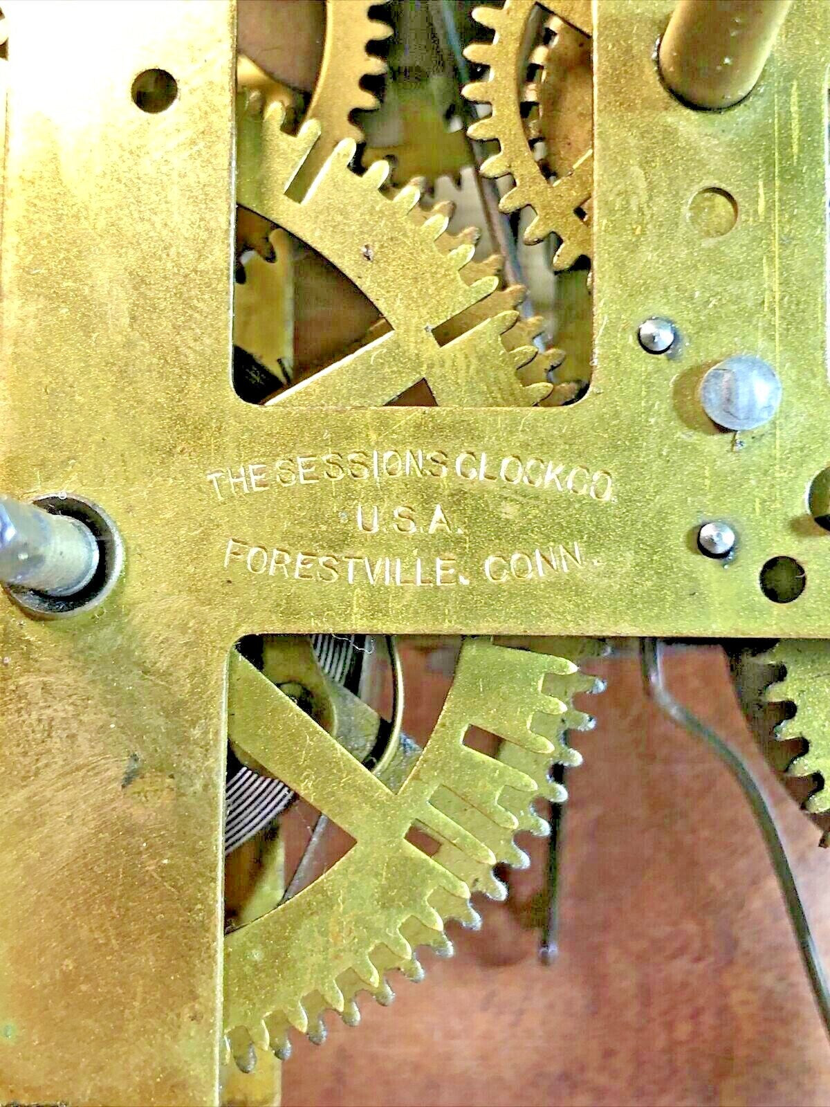 Antique Sessions Clock Pendulum Rod And Spring (See Pics To ID Movement) (K7628)