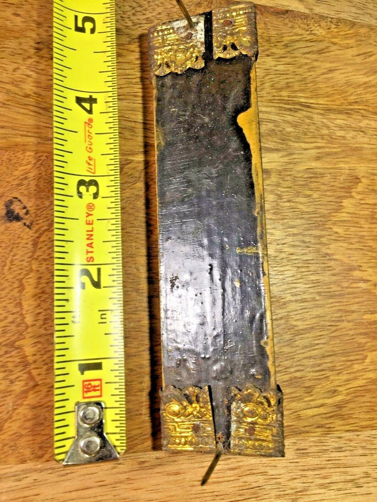 Nice Old Adamantine Mantel Clock Column      (K6967)
