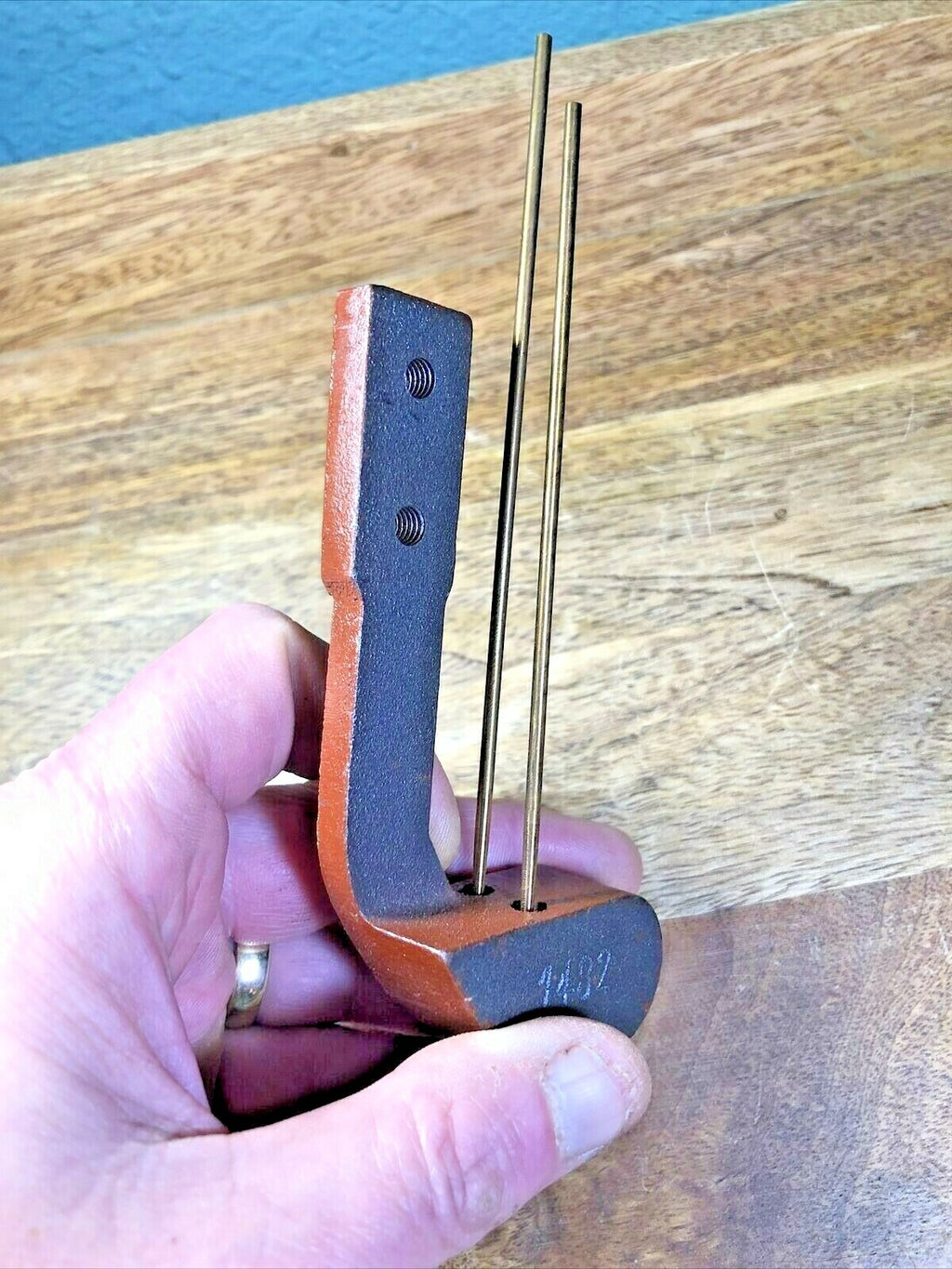 2 Rod Clock Chime Bar 6 1/8 Inches Long Stamped 1482    (LL5103)