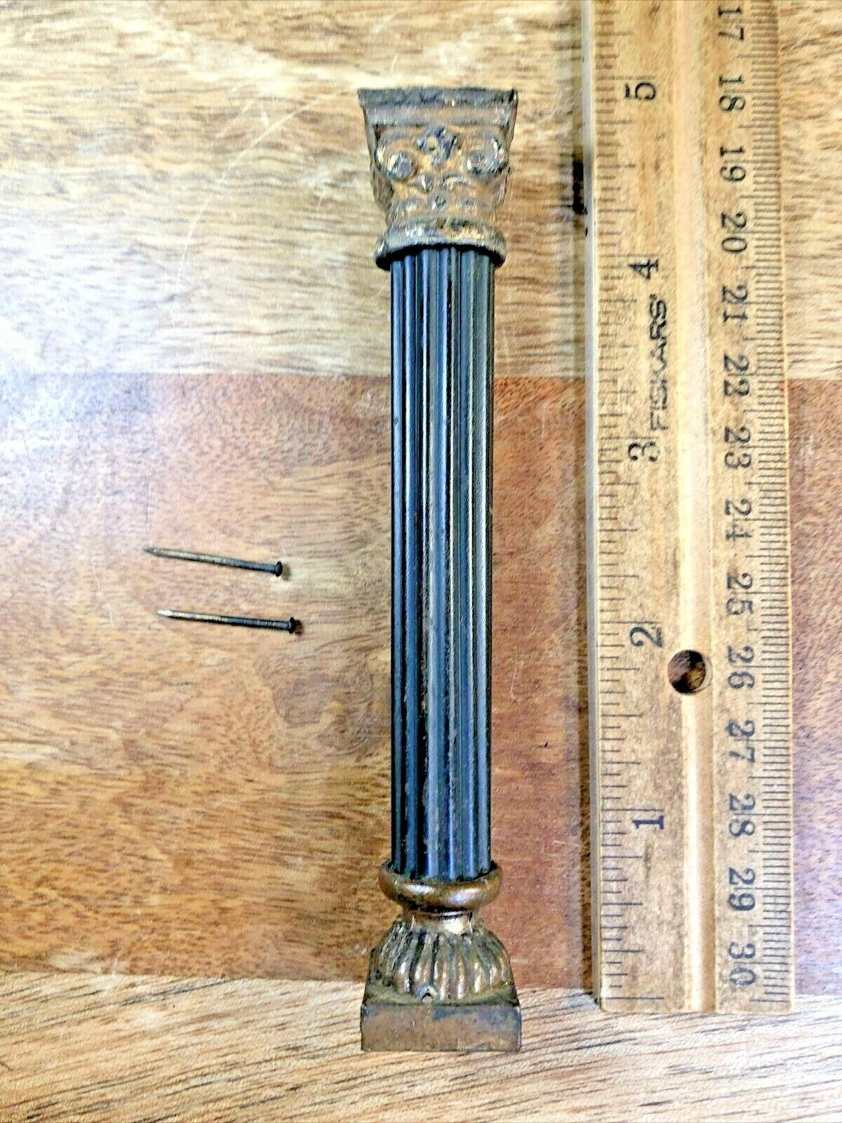 Antique 4 11/16 Inch Long Round Mantle Clock Column     (K6971)