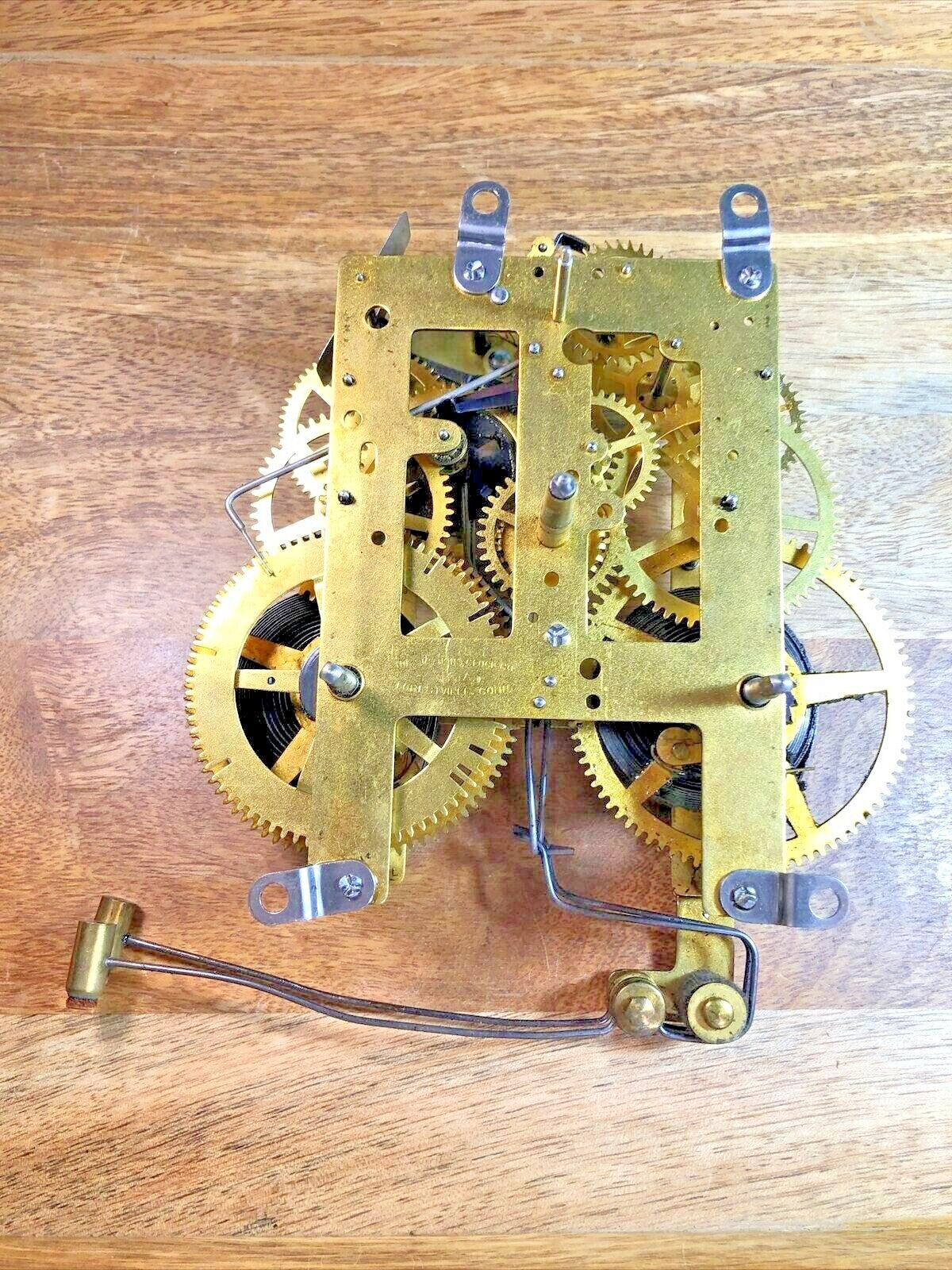 Sessions Bim Bam Clock Pendulum Rod and Spring (See Pics to ID Mvmt) (K7234)