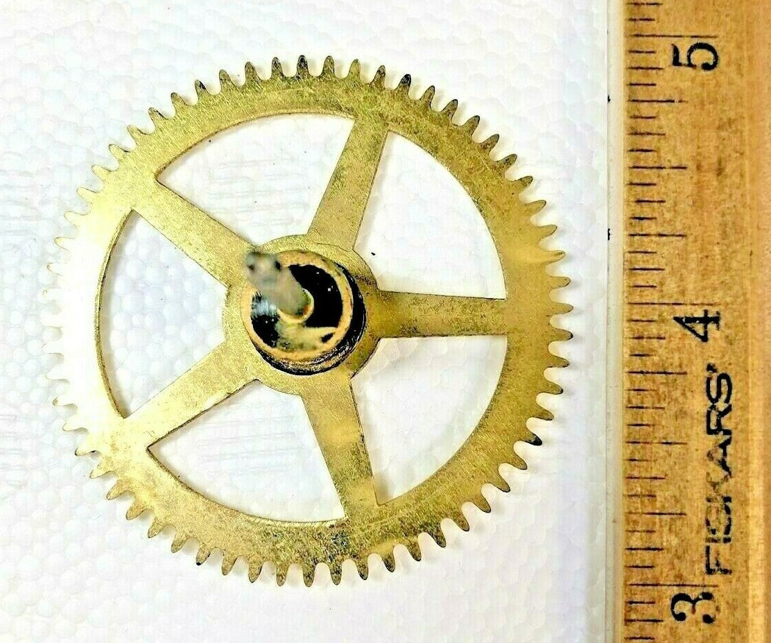 Made In Japan Clock Movement Time Side 2nd Wheel (See Pics to ID Mvmt)   (K6387)