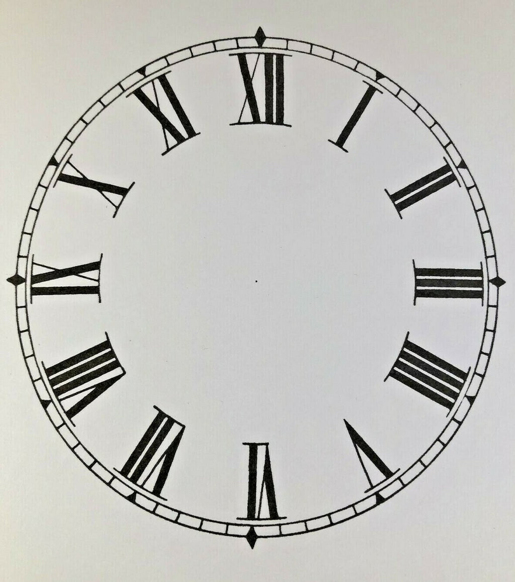 5 1/4 Inch  Paper Clock Dial, Roman Numeral        (Lot 207)