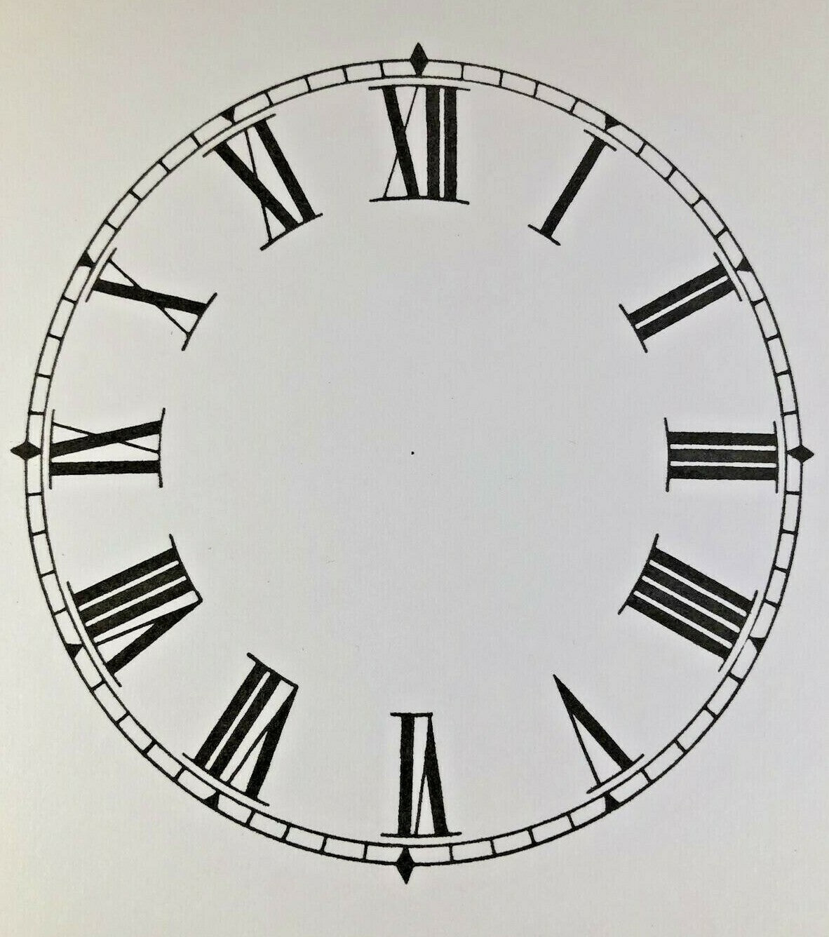 5 1/4 Inch  Paper Clock Dial, Roman Numeral        (Lot 207)